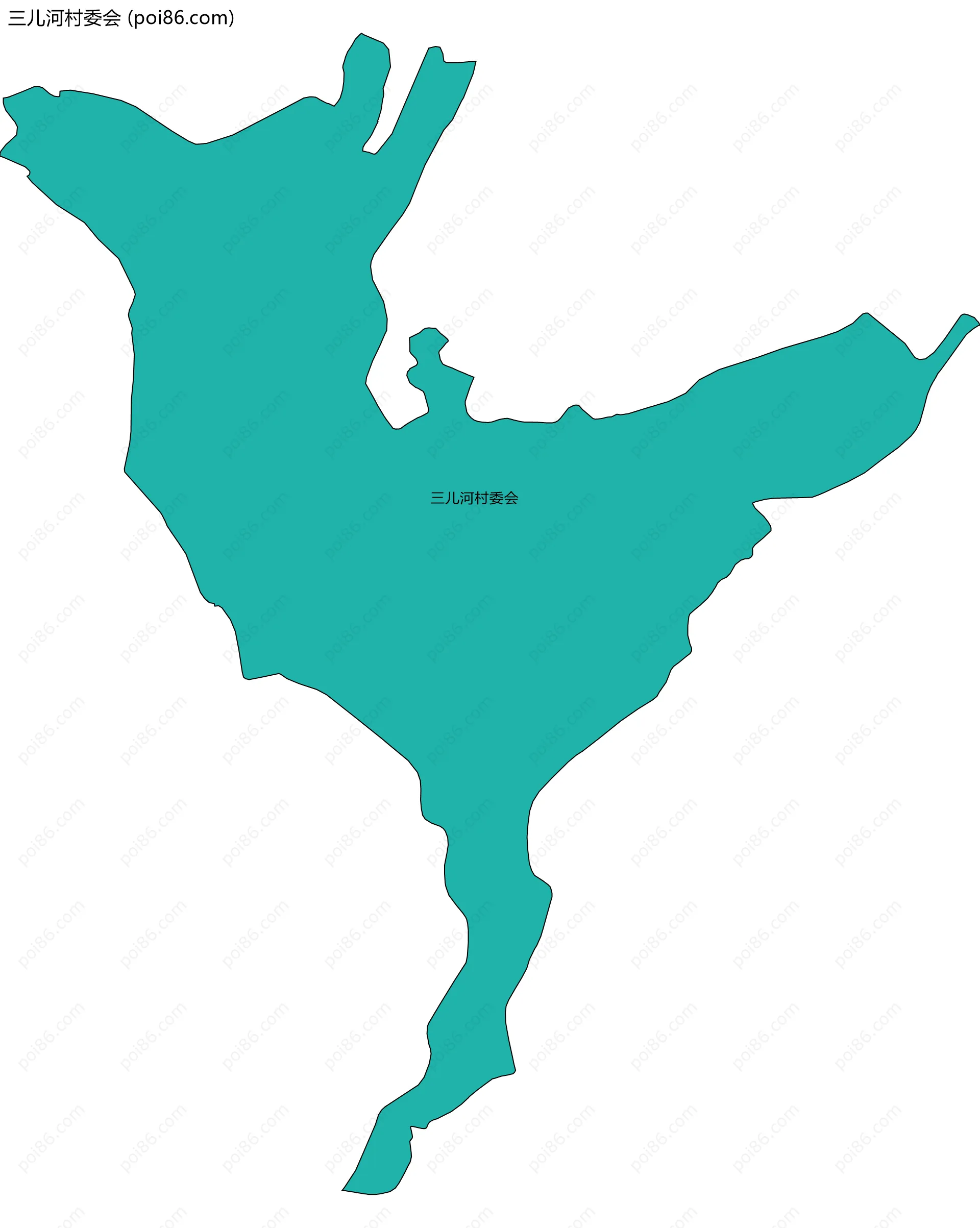 三儿河村委会边界地图