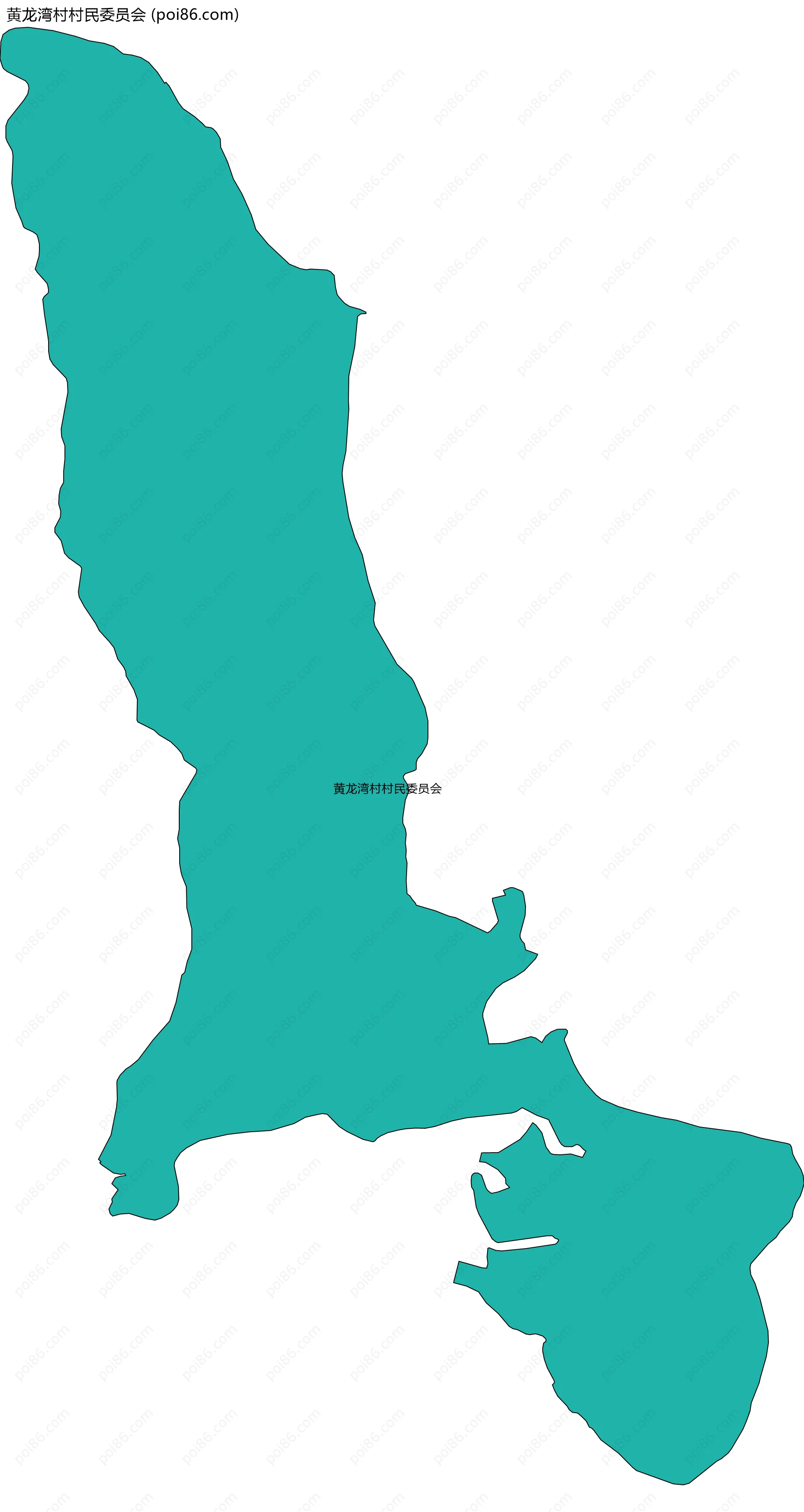 黄龙湾村村民委员会边界地图