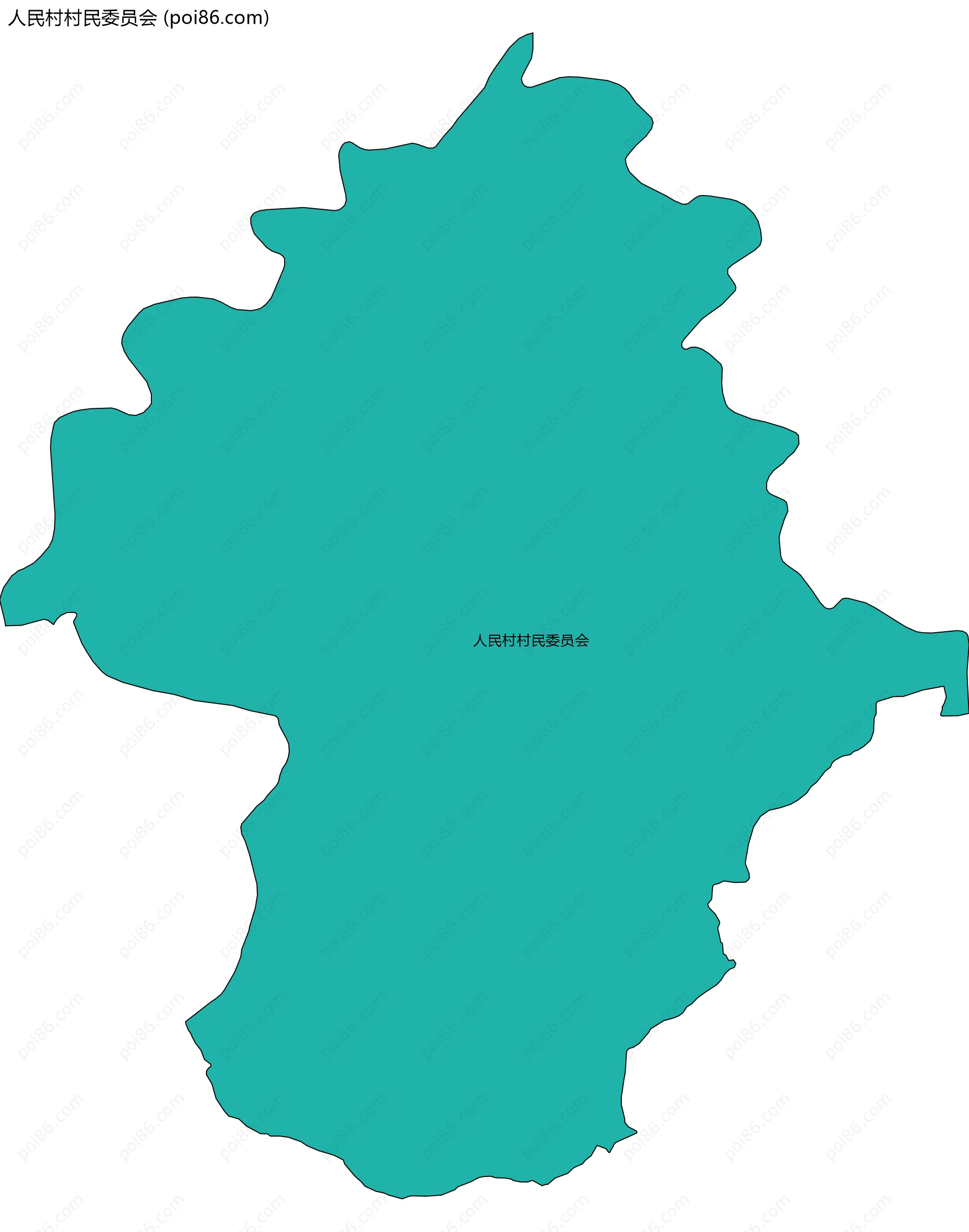 人民村村民委员会边界地图