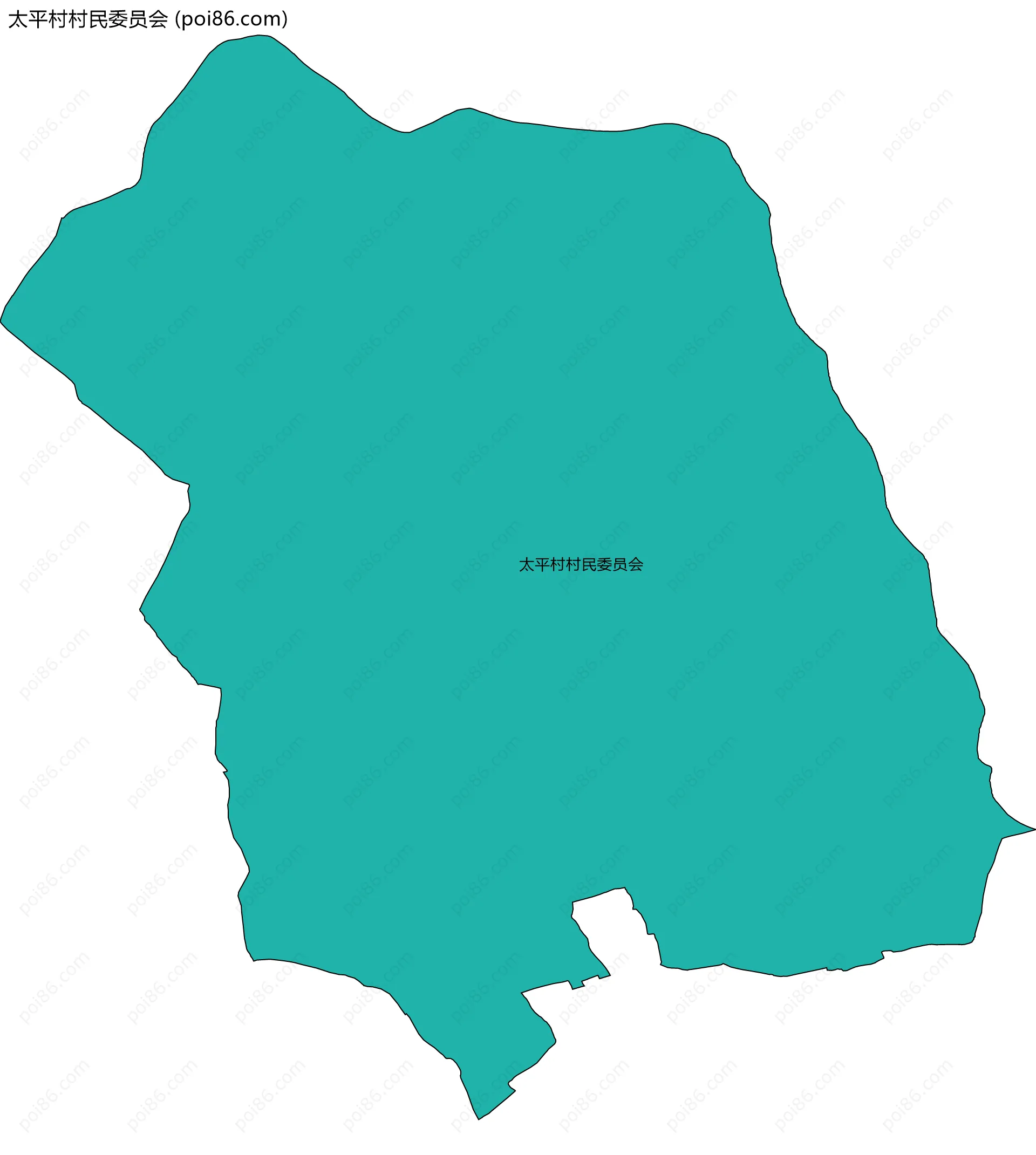 太平村村民委员会边界地图