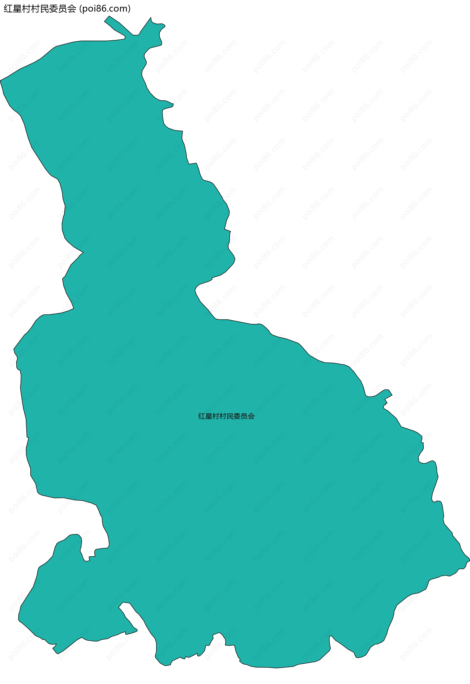 红星村村民委员会边界地图