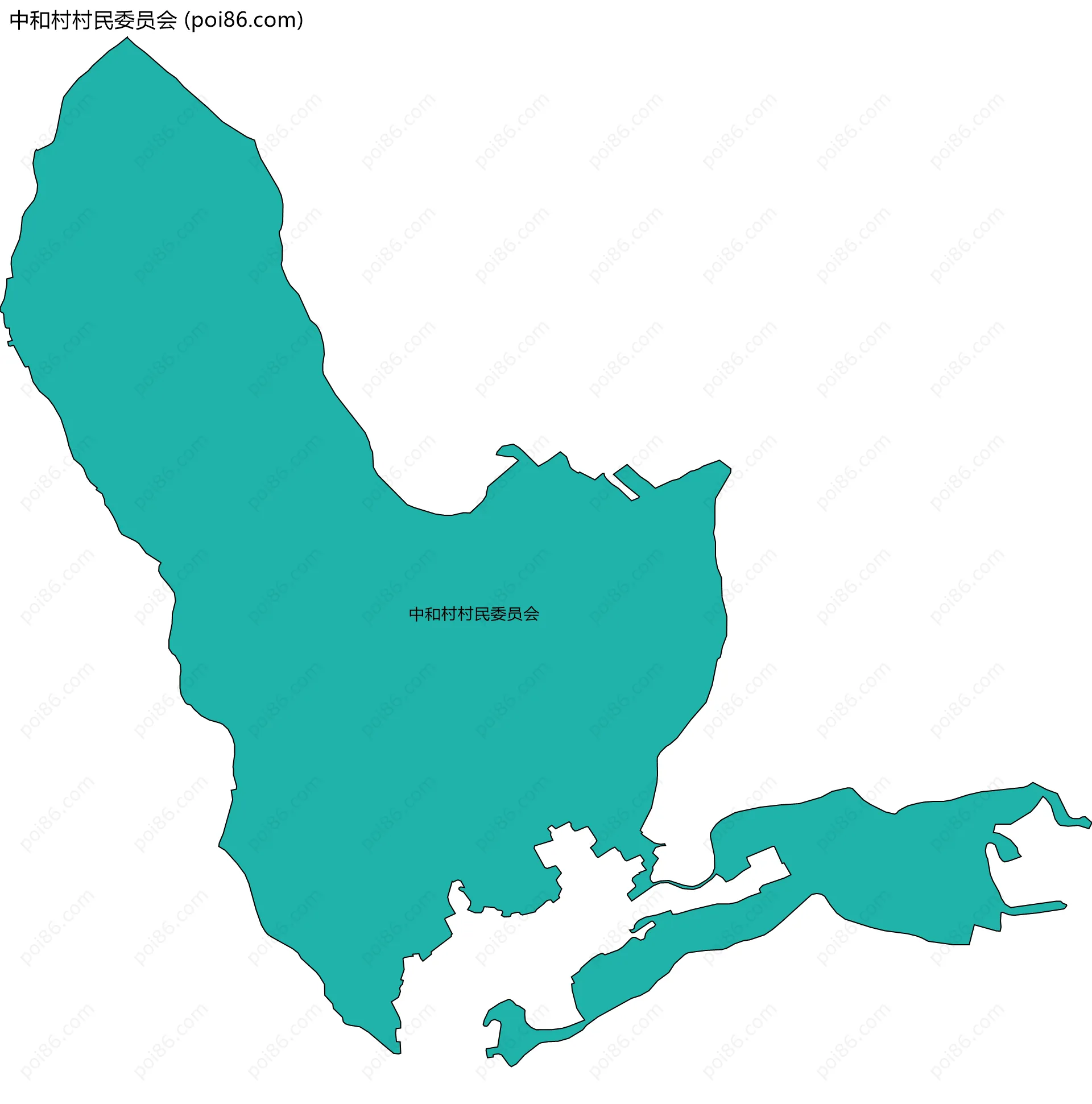 中和村村民委员会边界地图