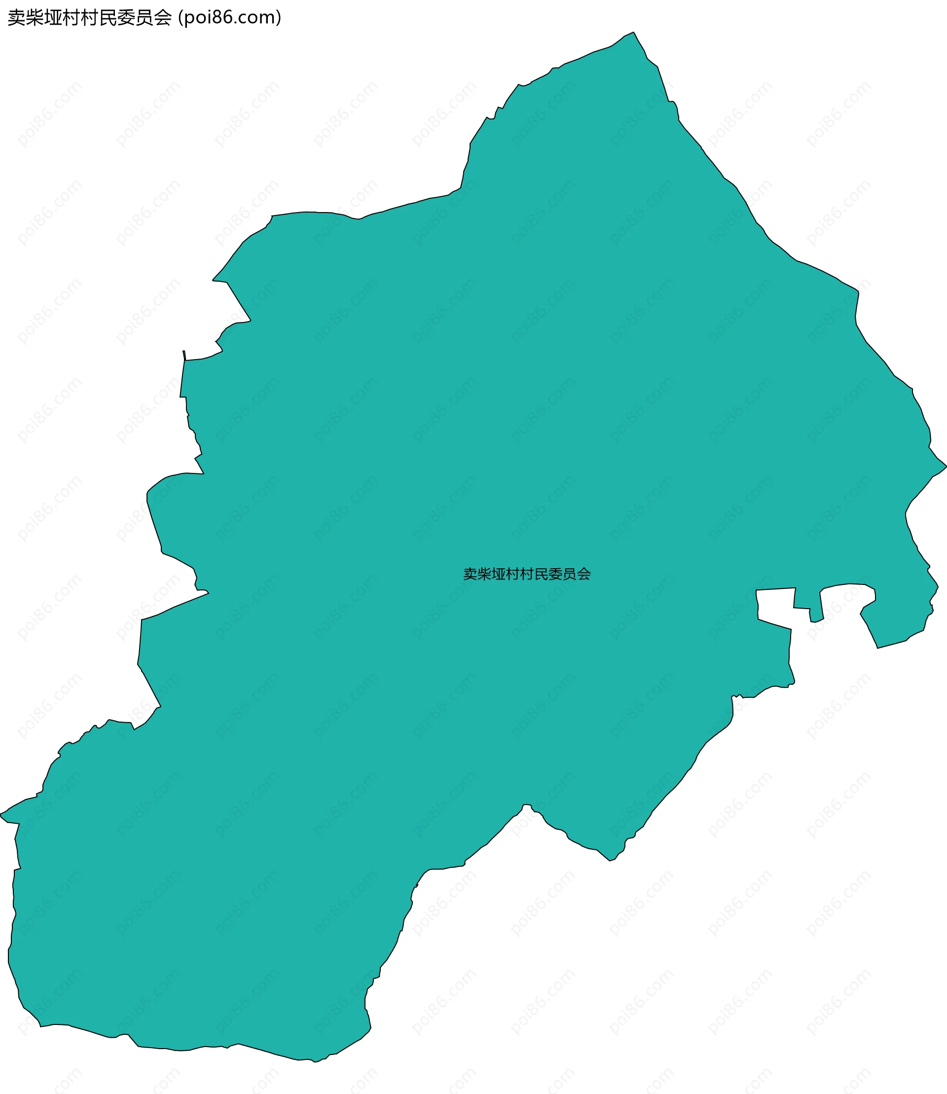 卖柴垭村村民委员会边界地图