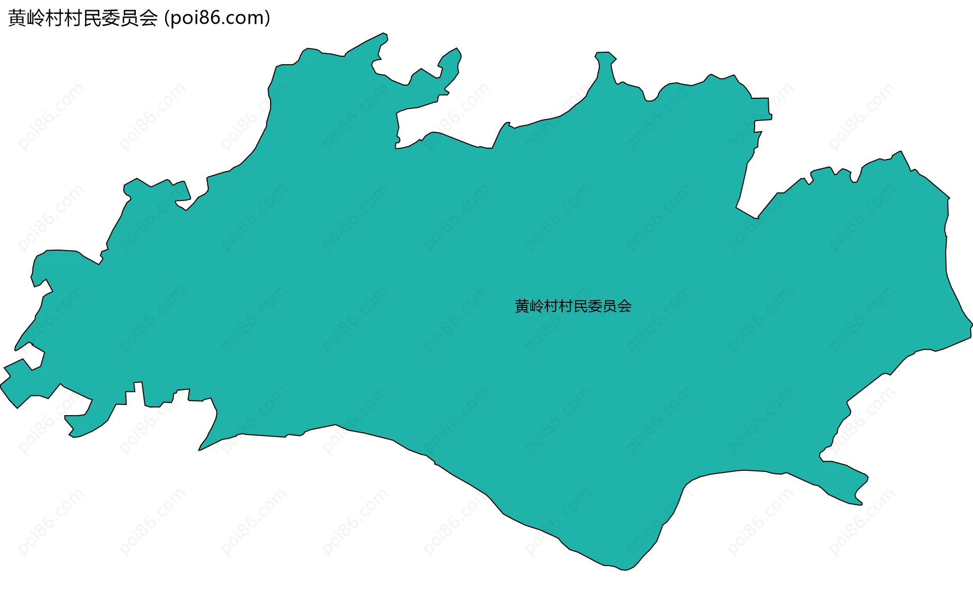 黄岭村村民委员会边界地图