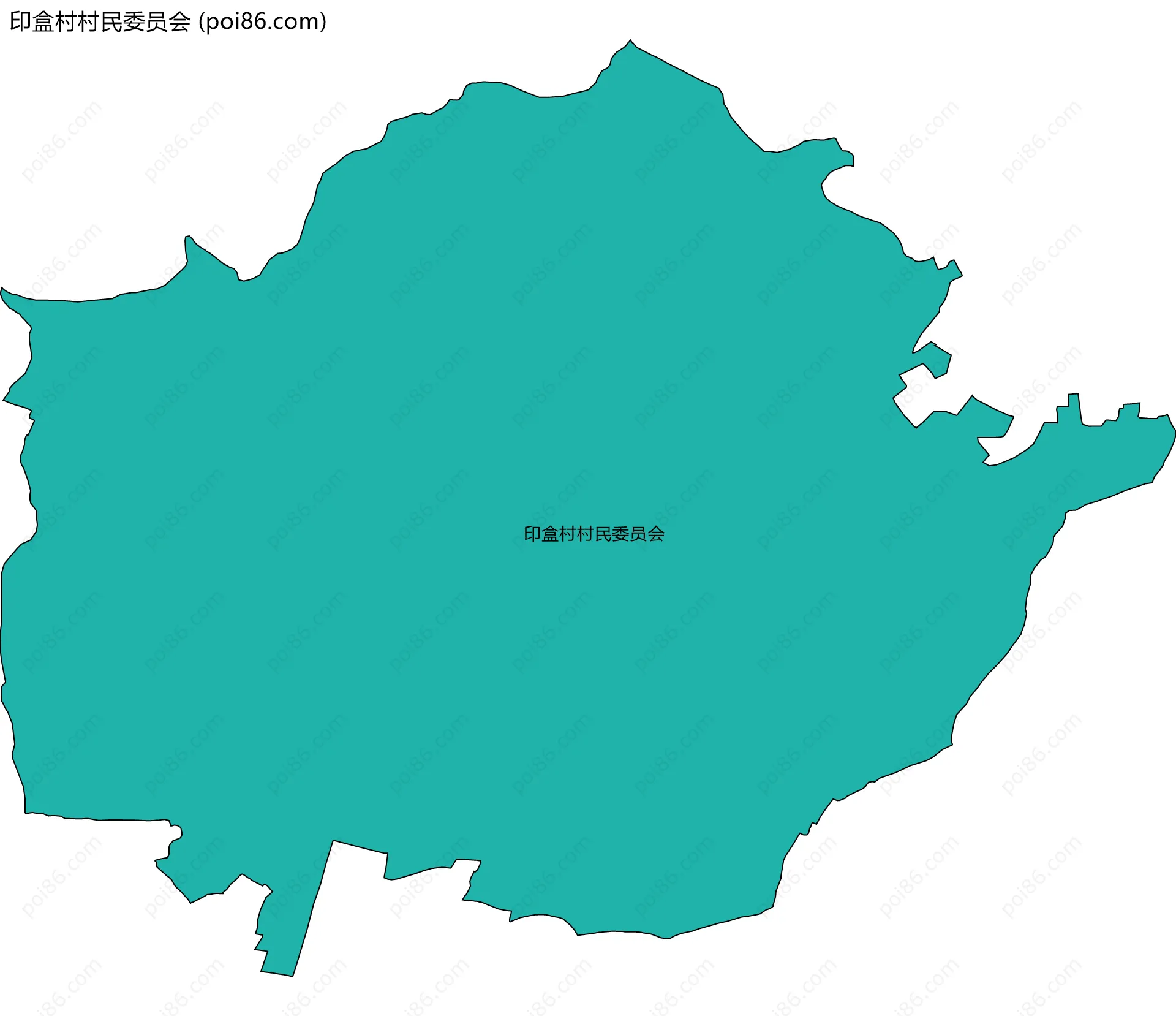 印盒村村民委员会边界地图