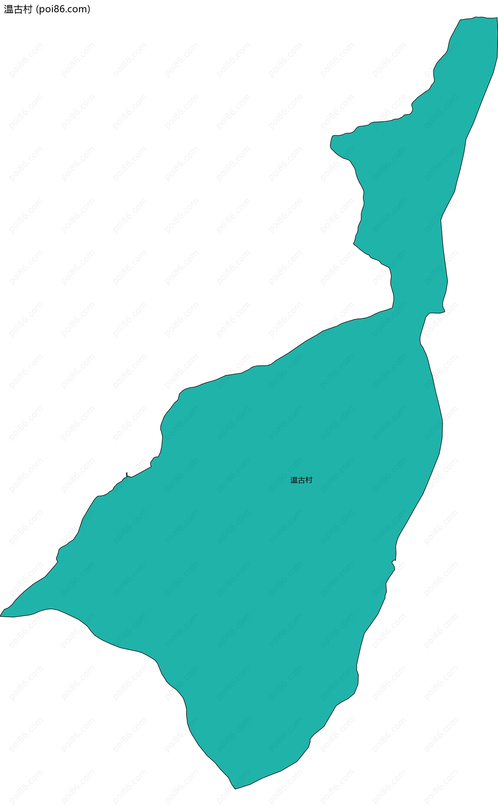 温古村边界地图