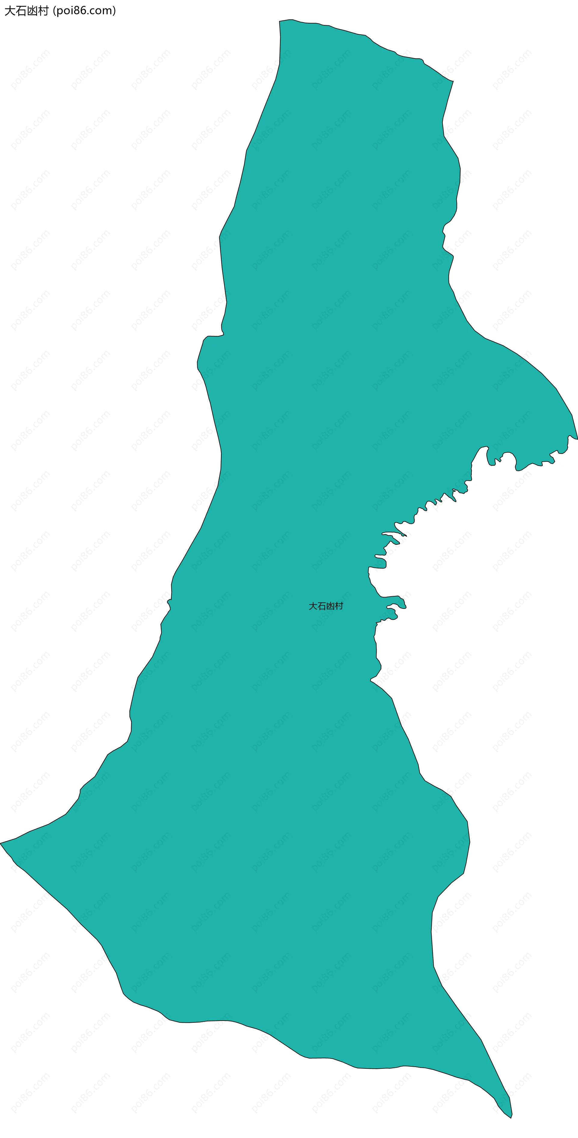大石凼村边界地图