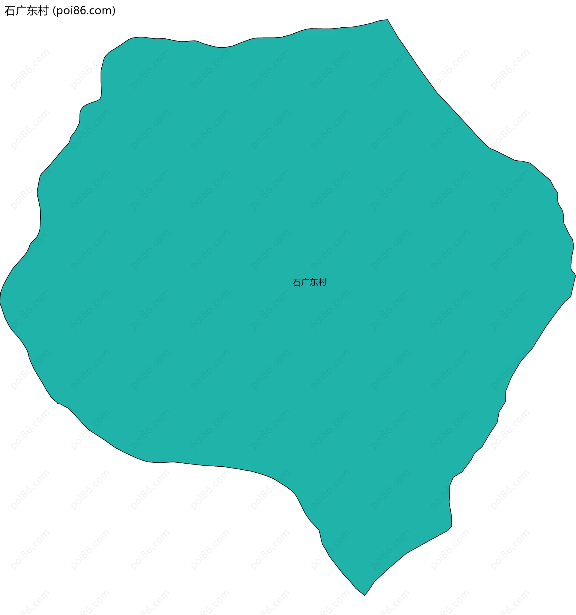 石广东村边界地图