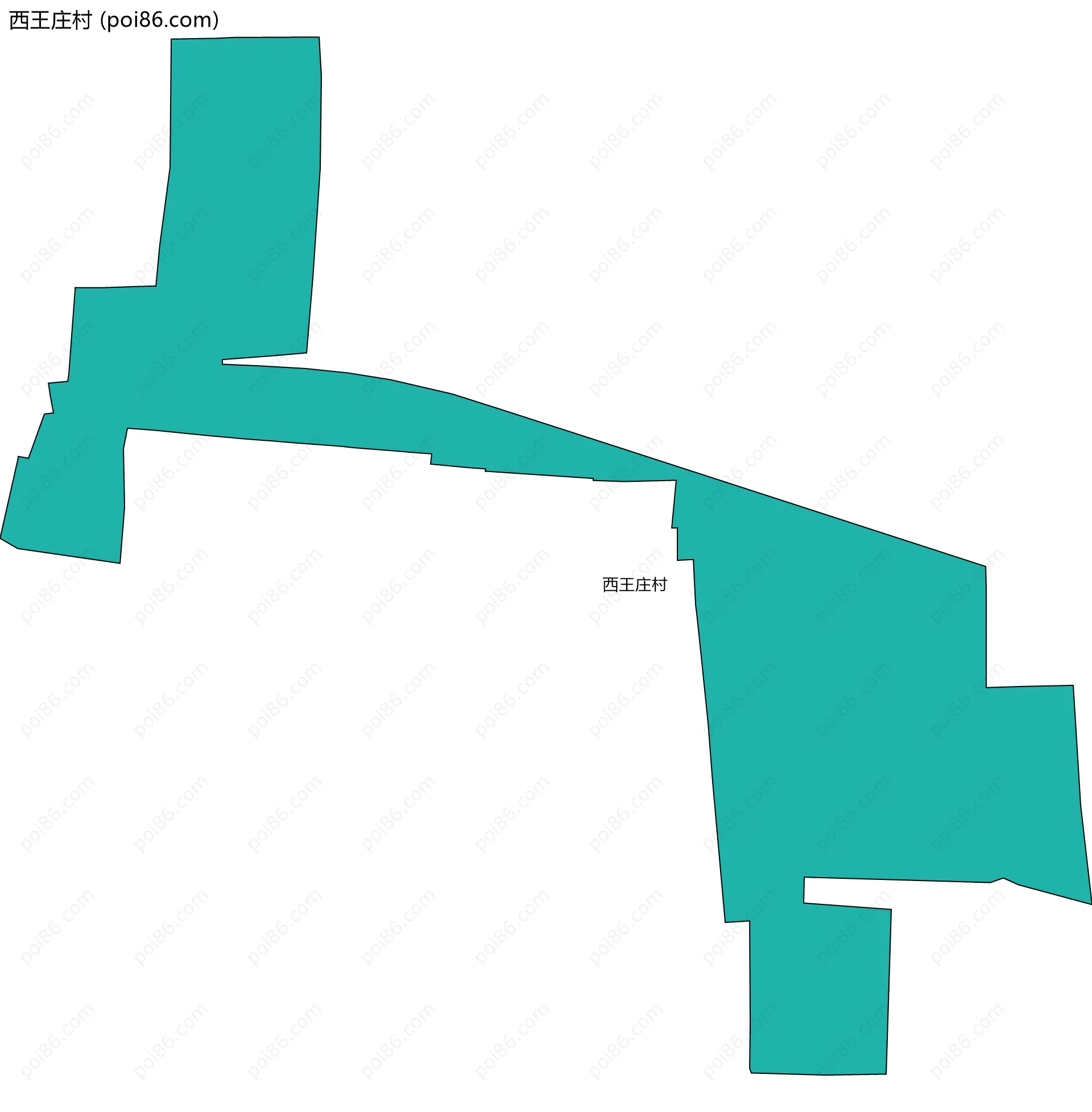 西王庄村边界地图