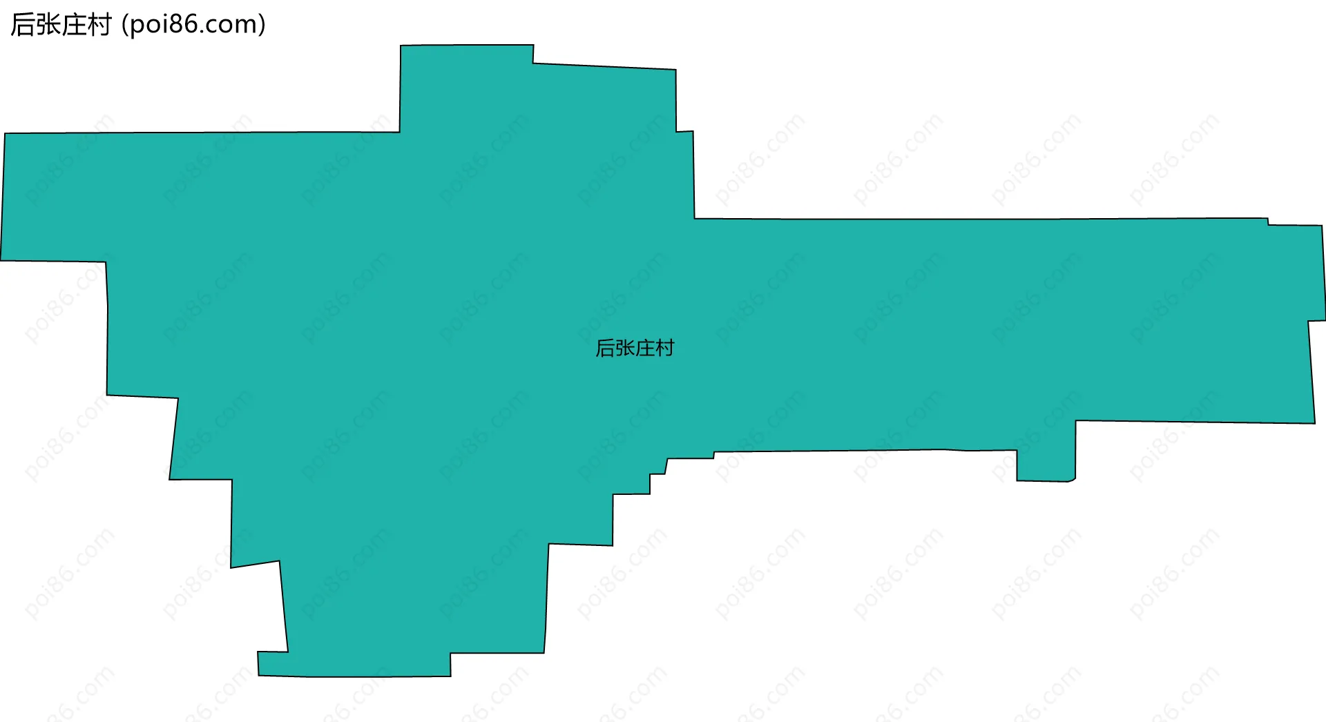 后张庄村边界地图