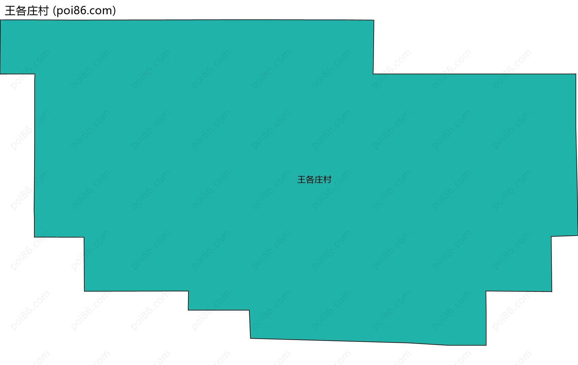 王各庄村边界地图