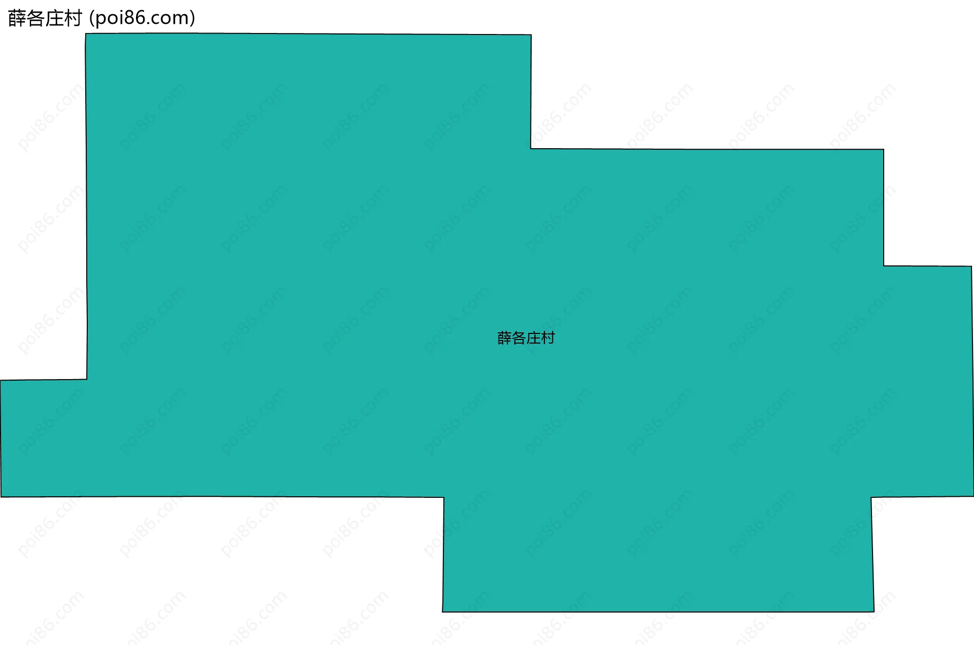 薛各庄村边界地图