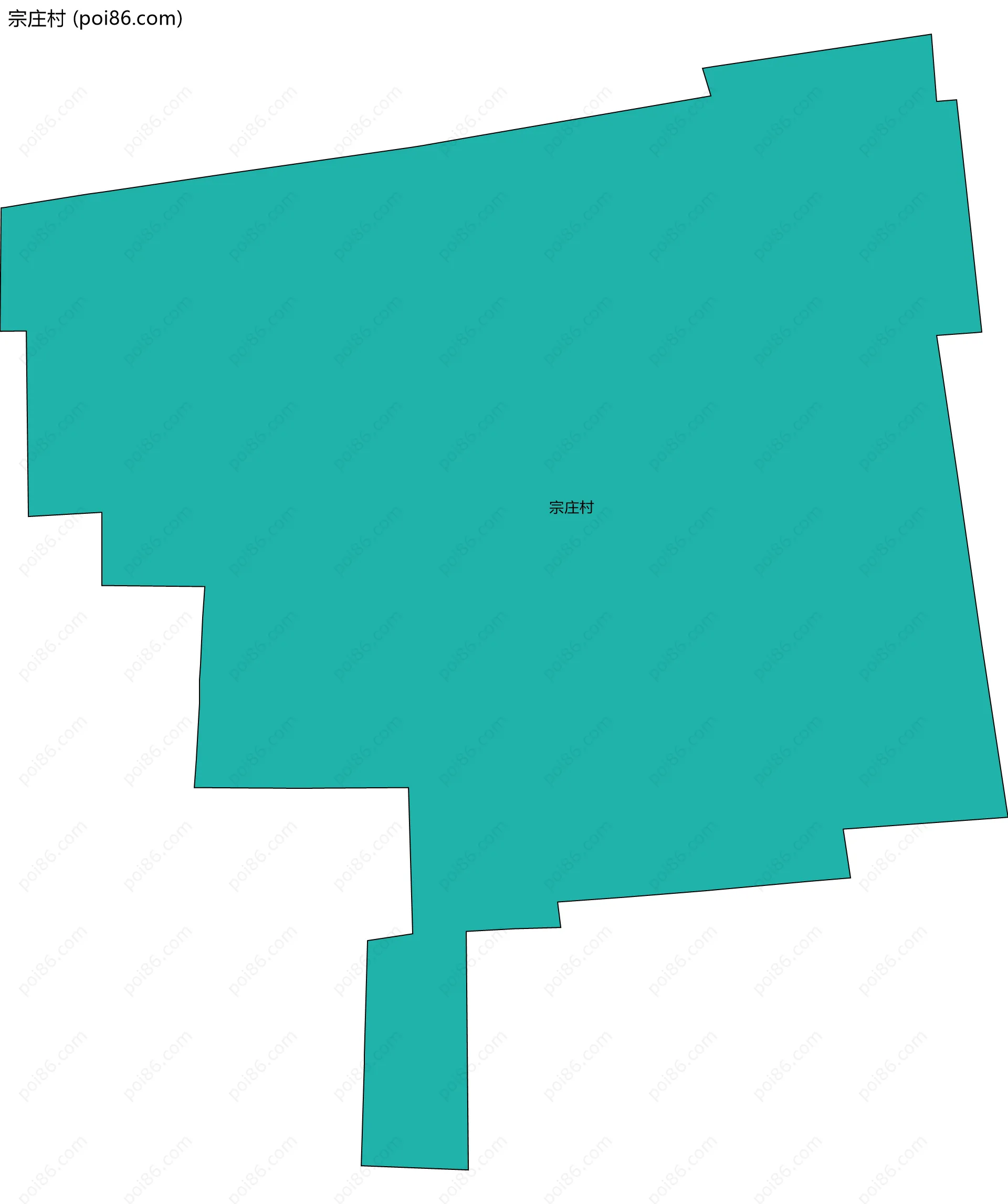 宗庄村边界地图