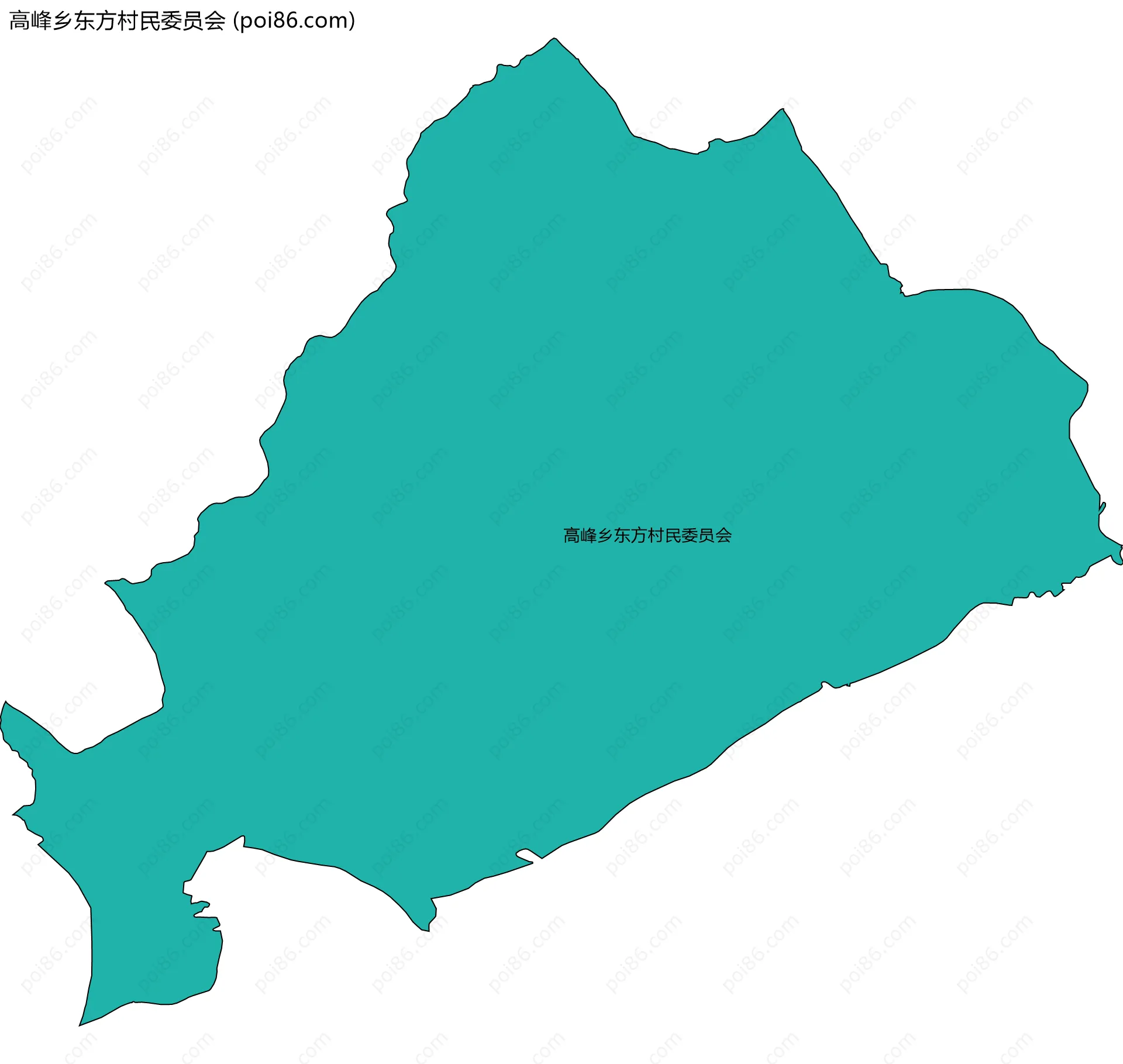 高峰乡东方村民委员会边界地图