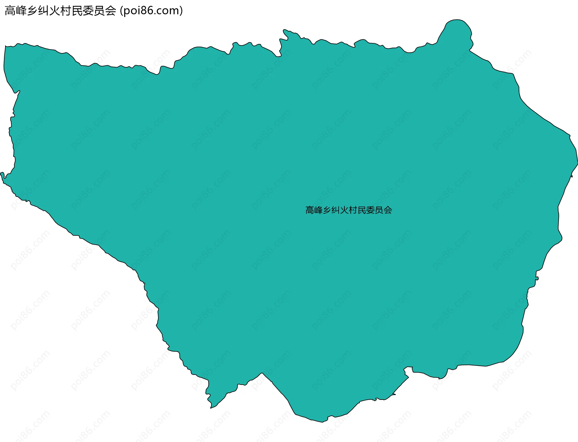 高峰乡纠火村民委员会边界地图