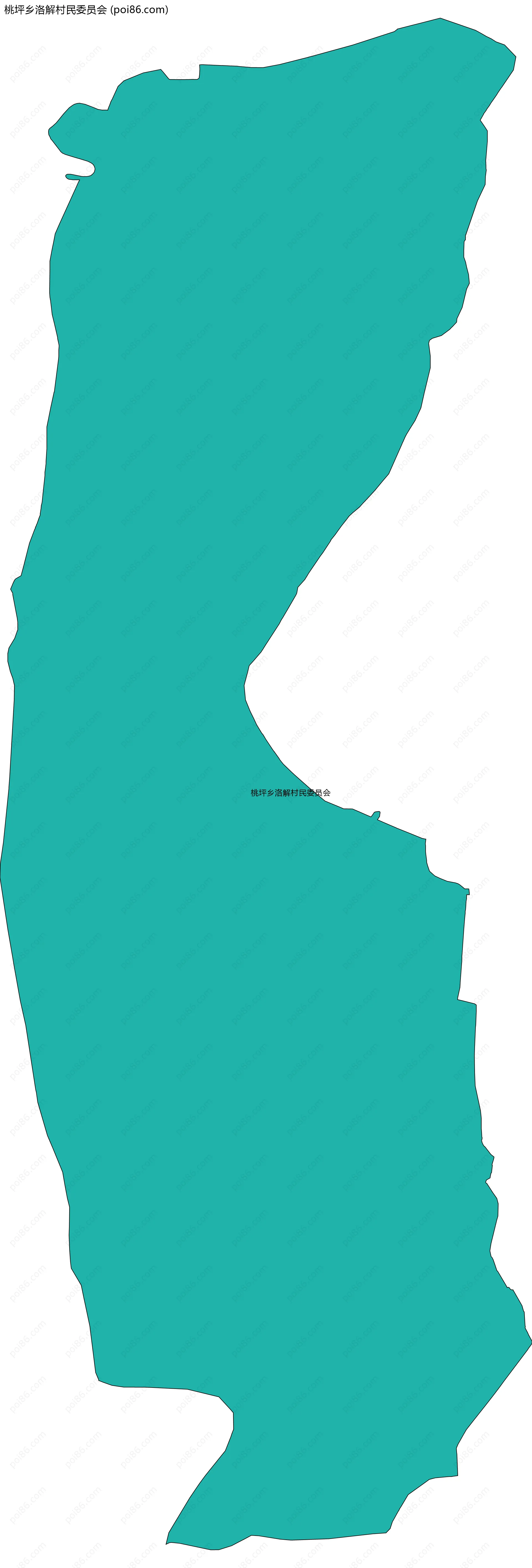 桃坪乡洛解村民委员会边界地图