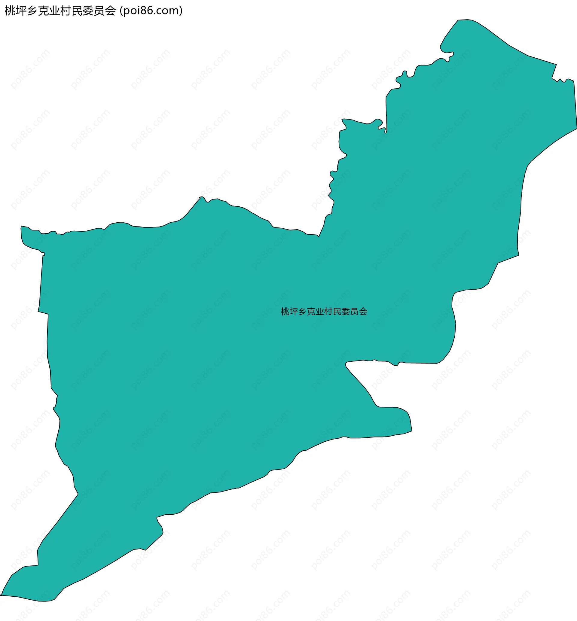 桃坪乡克业村民委员会边界地图