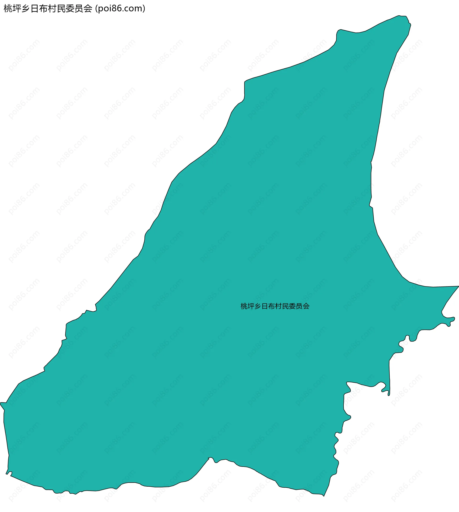 桃坪乡日布村民委员会边界地图