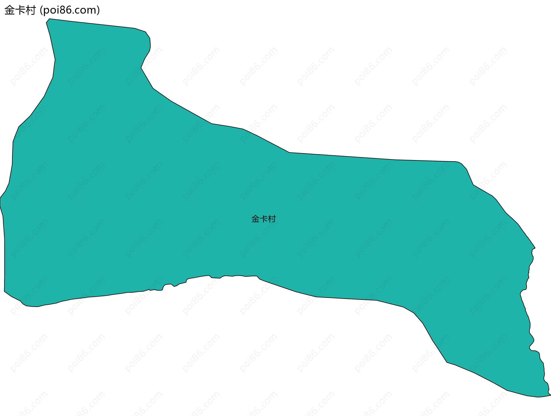 金卡村边界地图