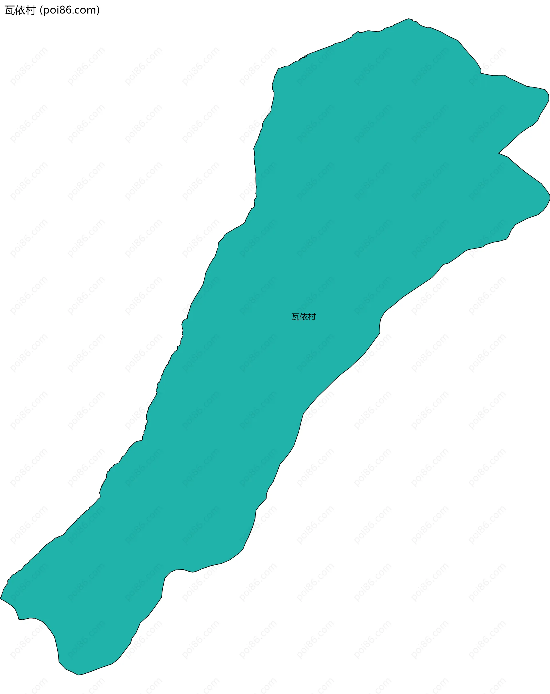 瓦依村边界地图