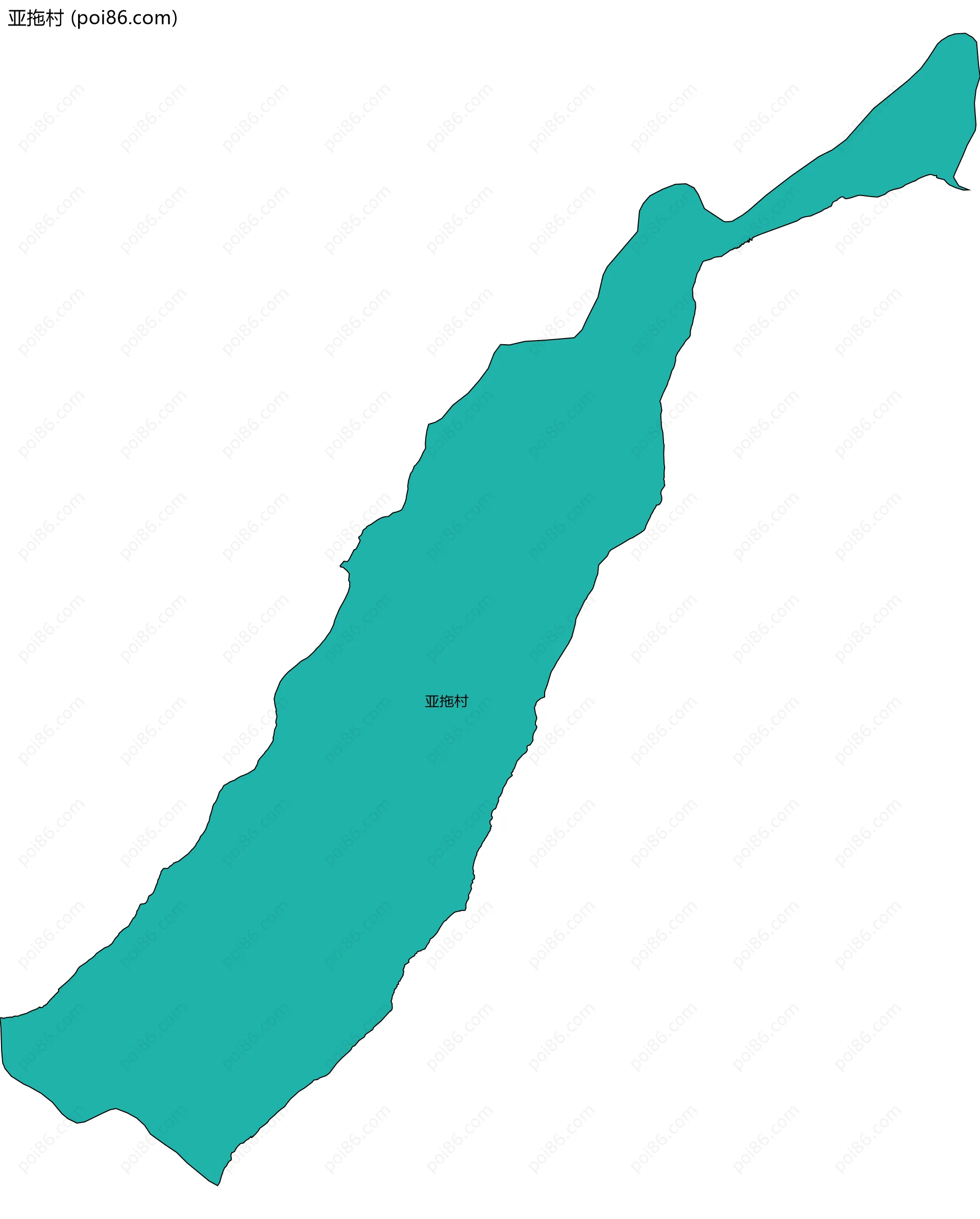 亚拖村边界地图