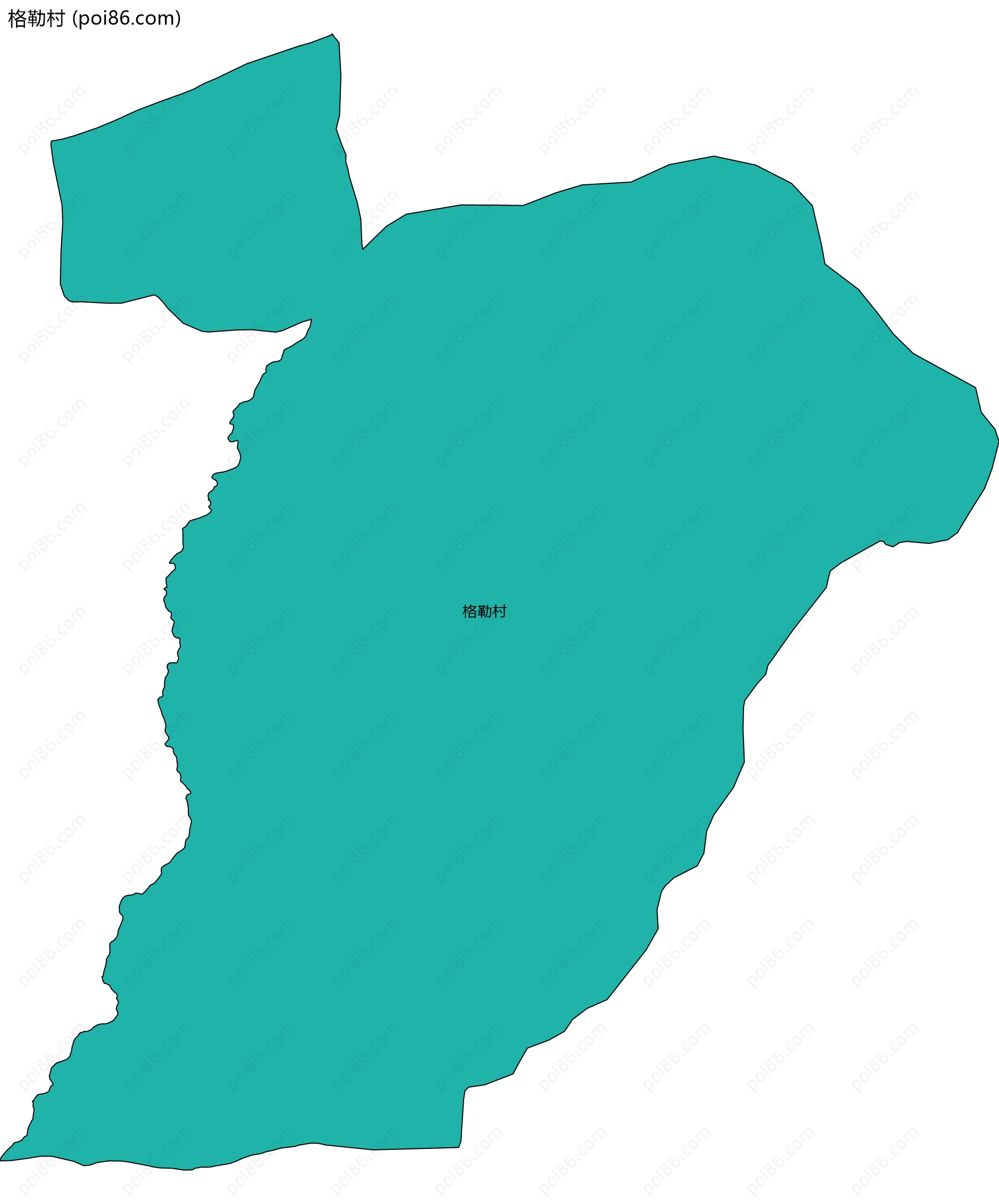 格勒村边界地图