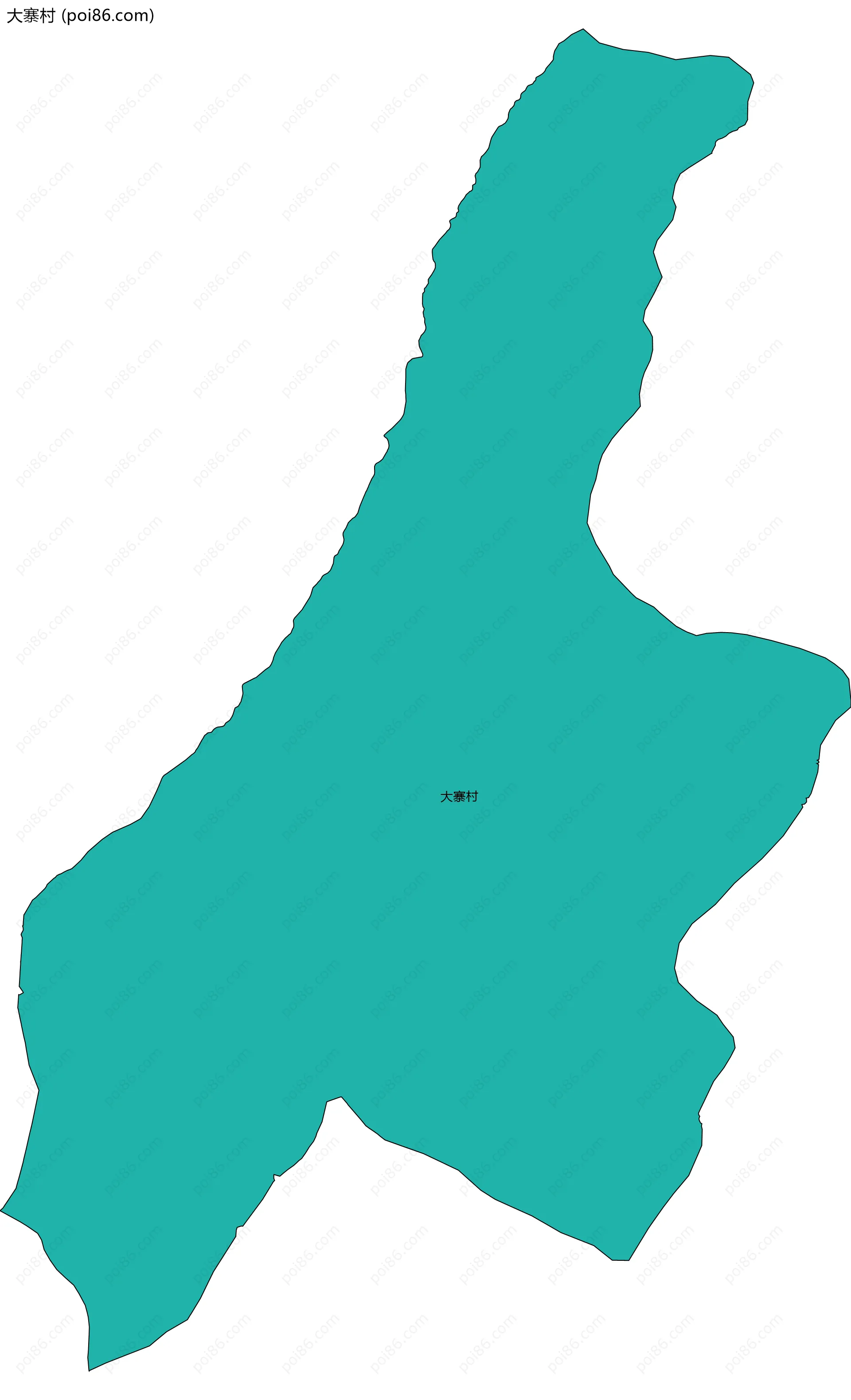 大寨村边界地图