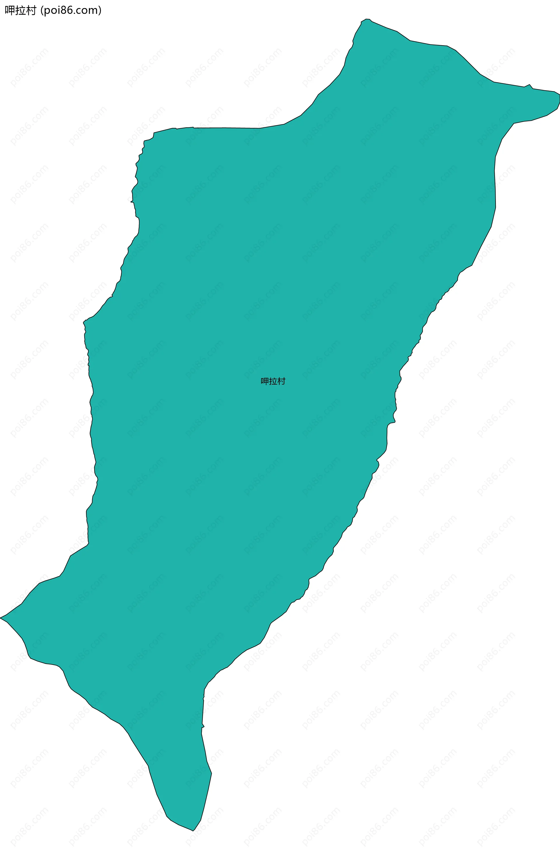 呷拉村边界地图
