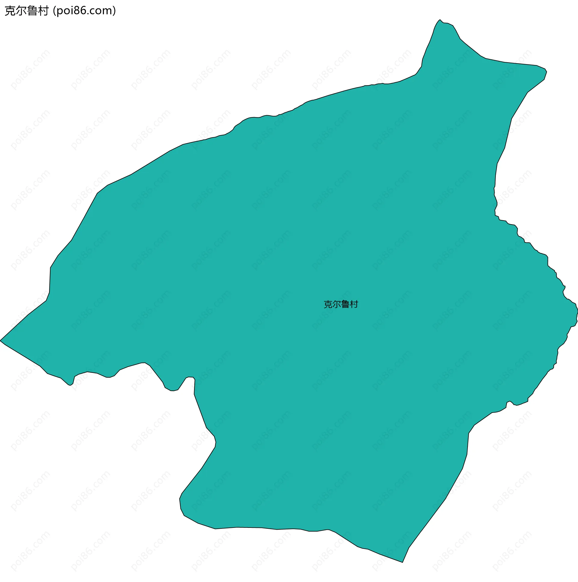克尔鲁村边界地图