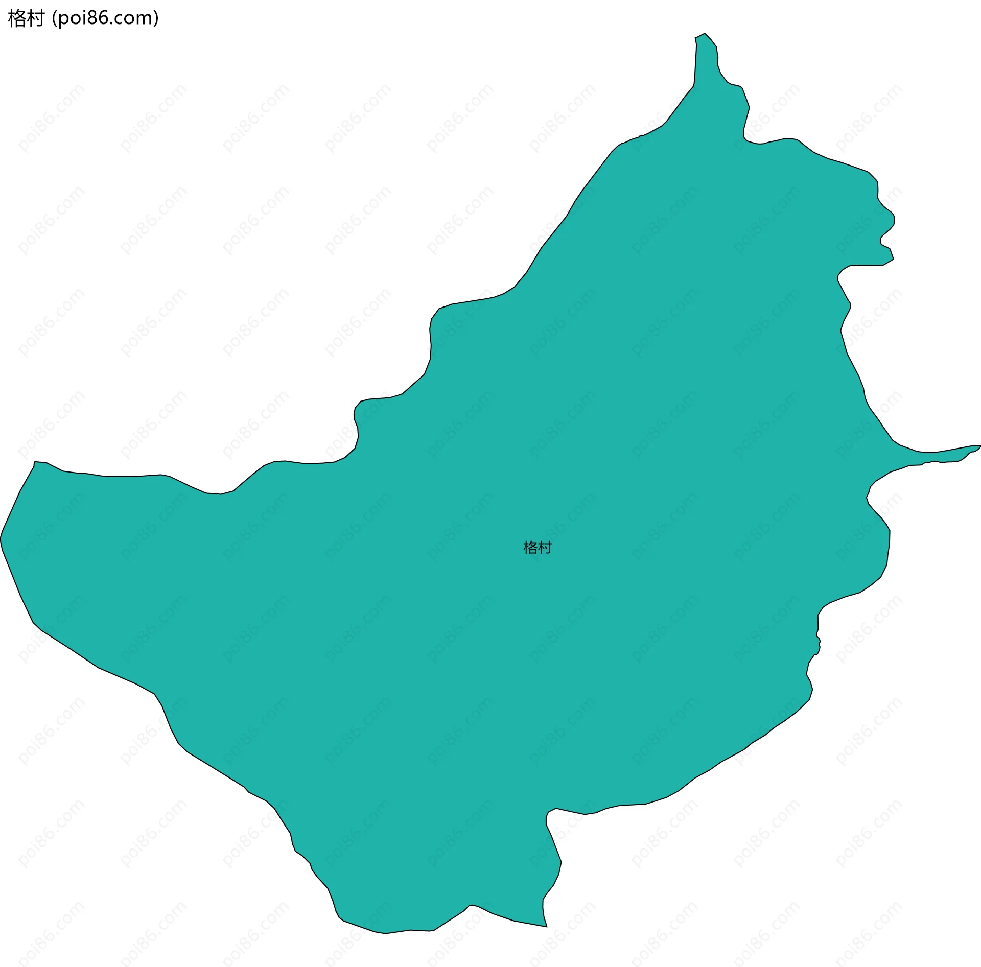 格村边界地图