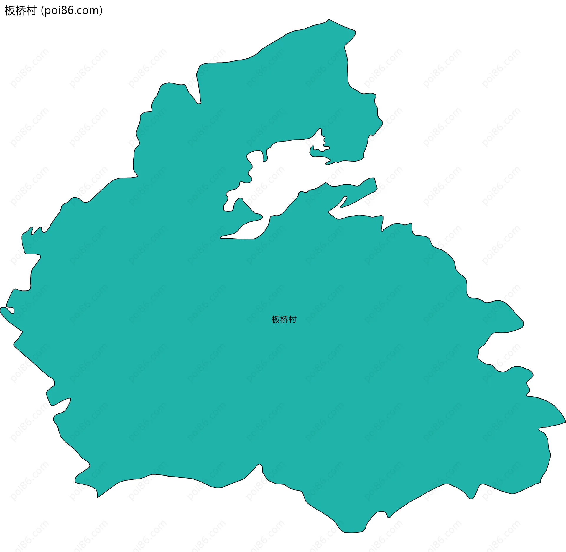 板桥村边界地图