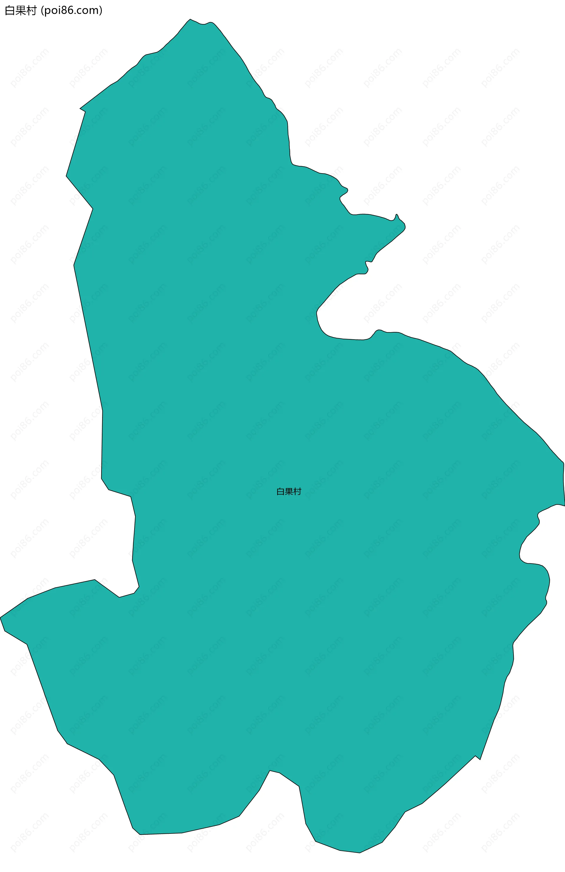 白果村边界地图