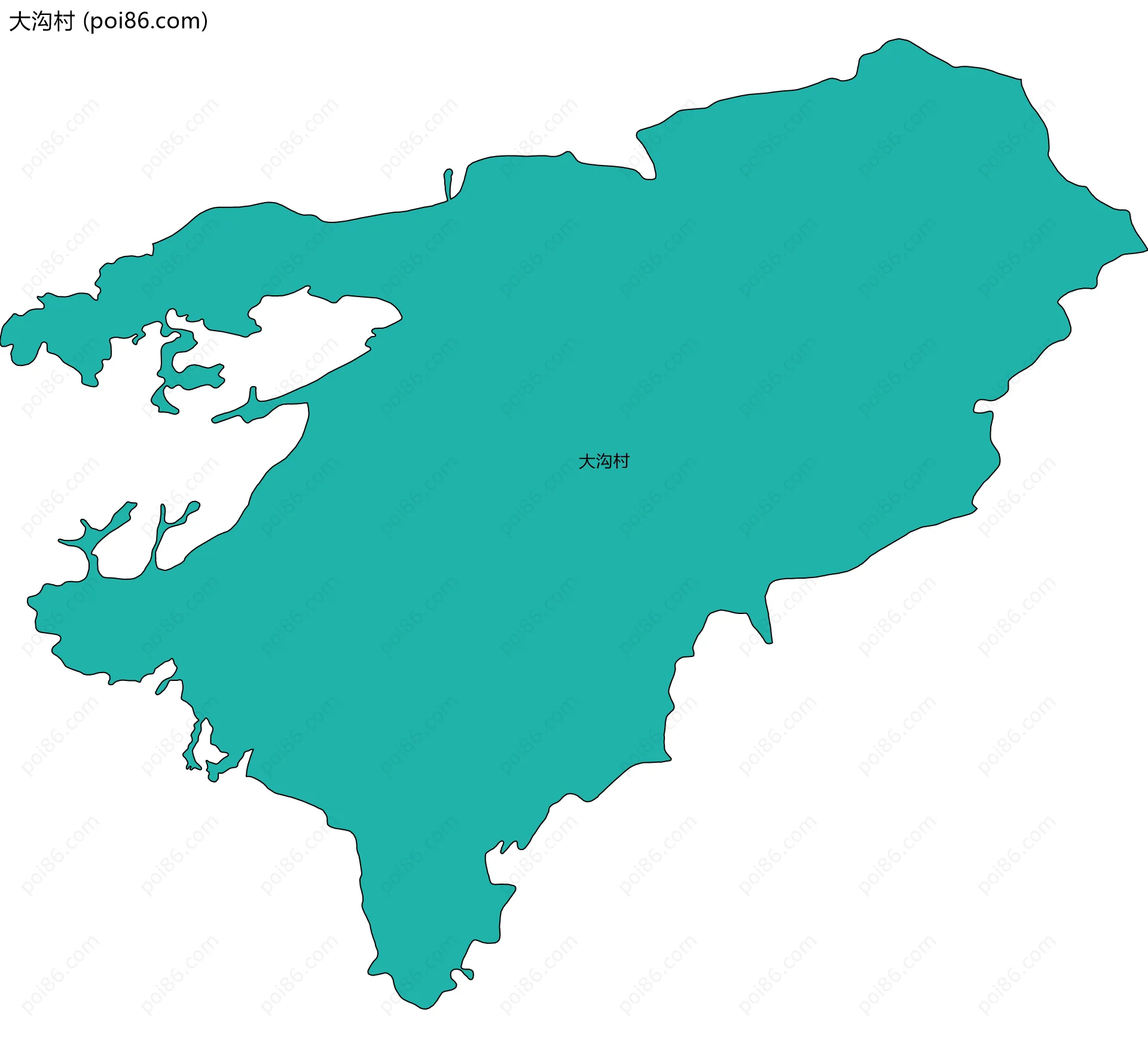 大沟村边界地图