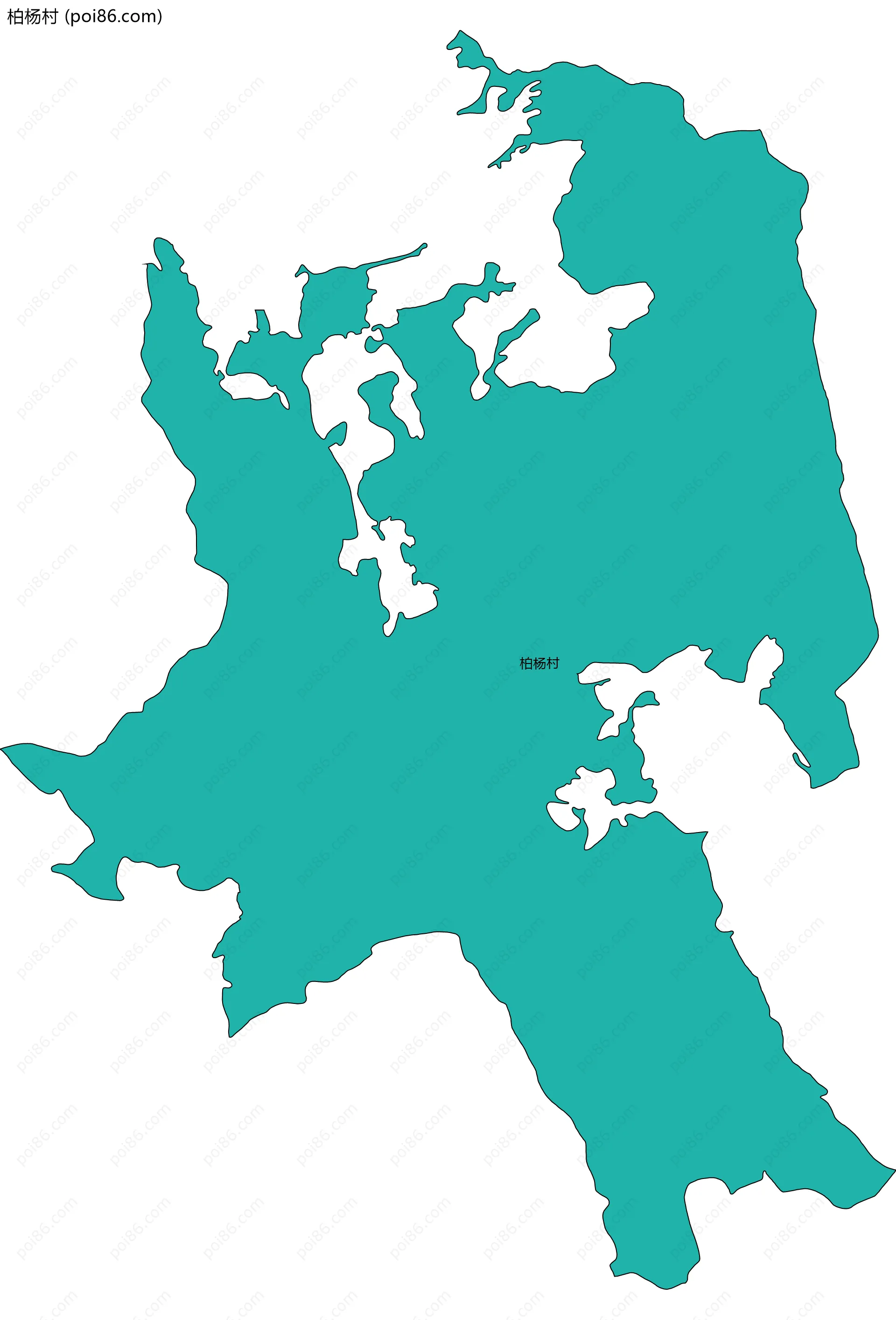 柏杨村边界地图