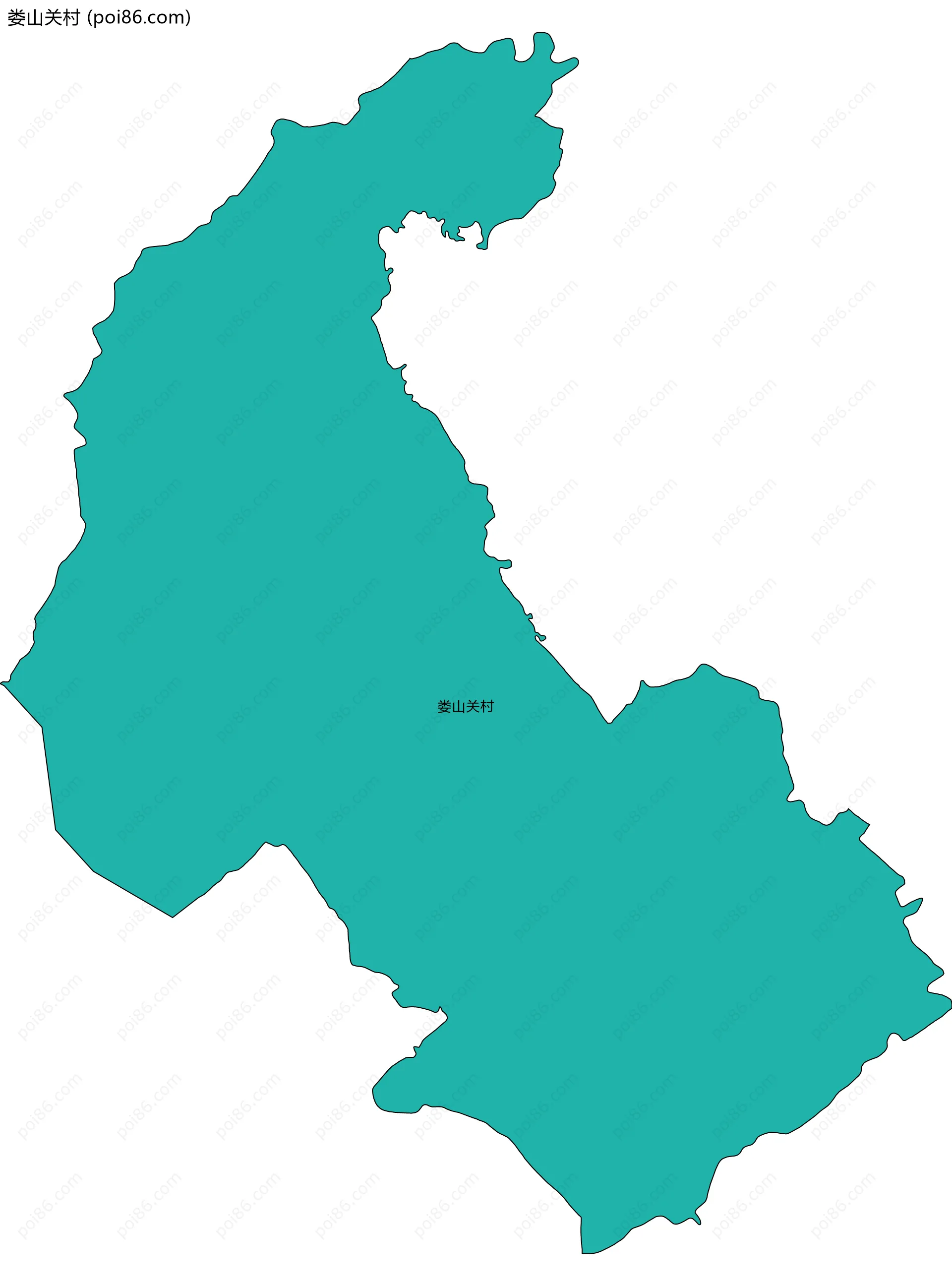 娄山关村边界地图