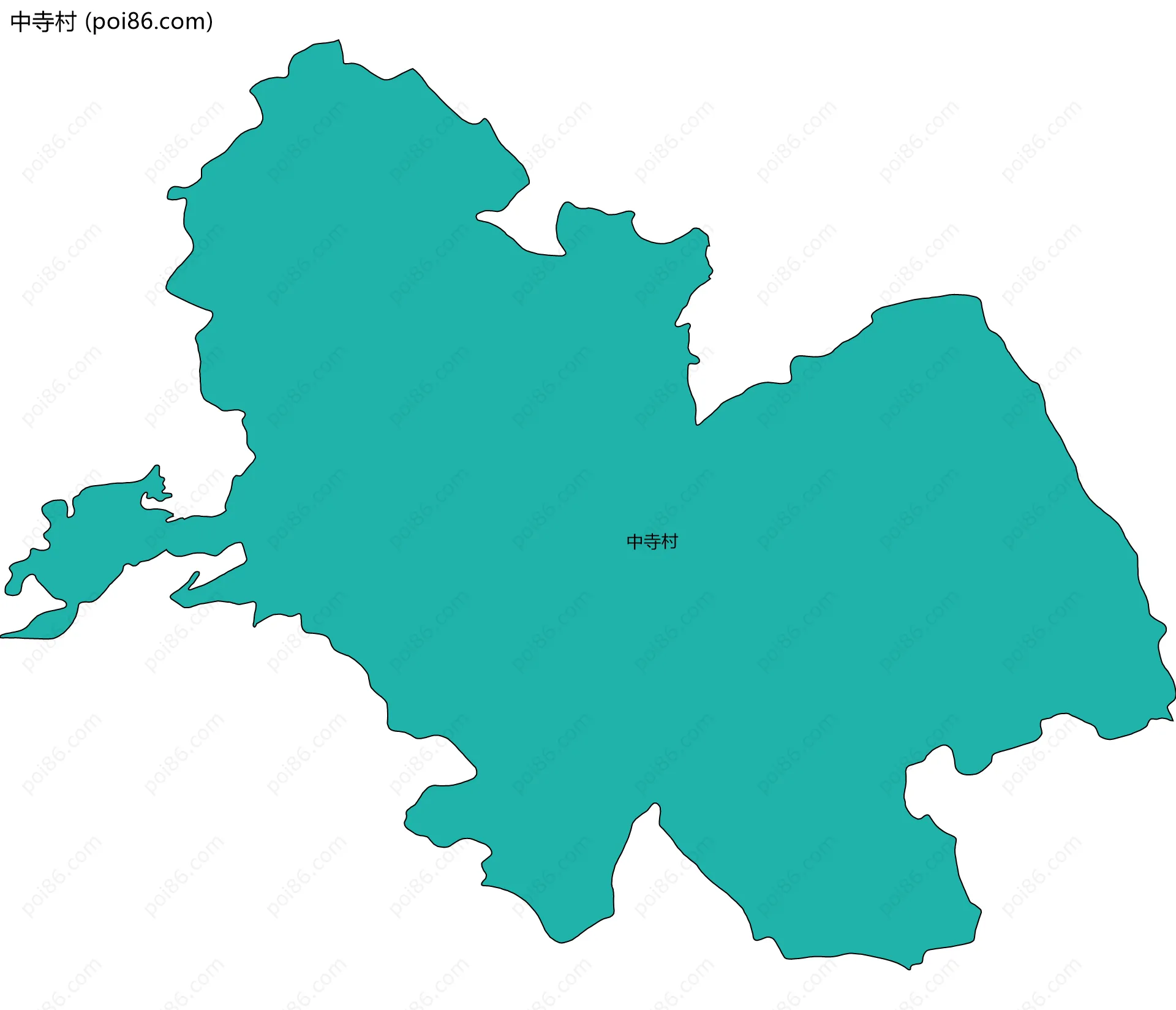 中寺村边界地图