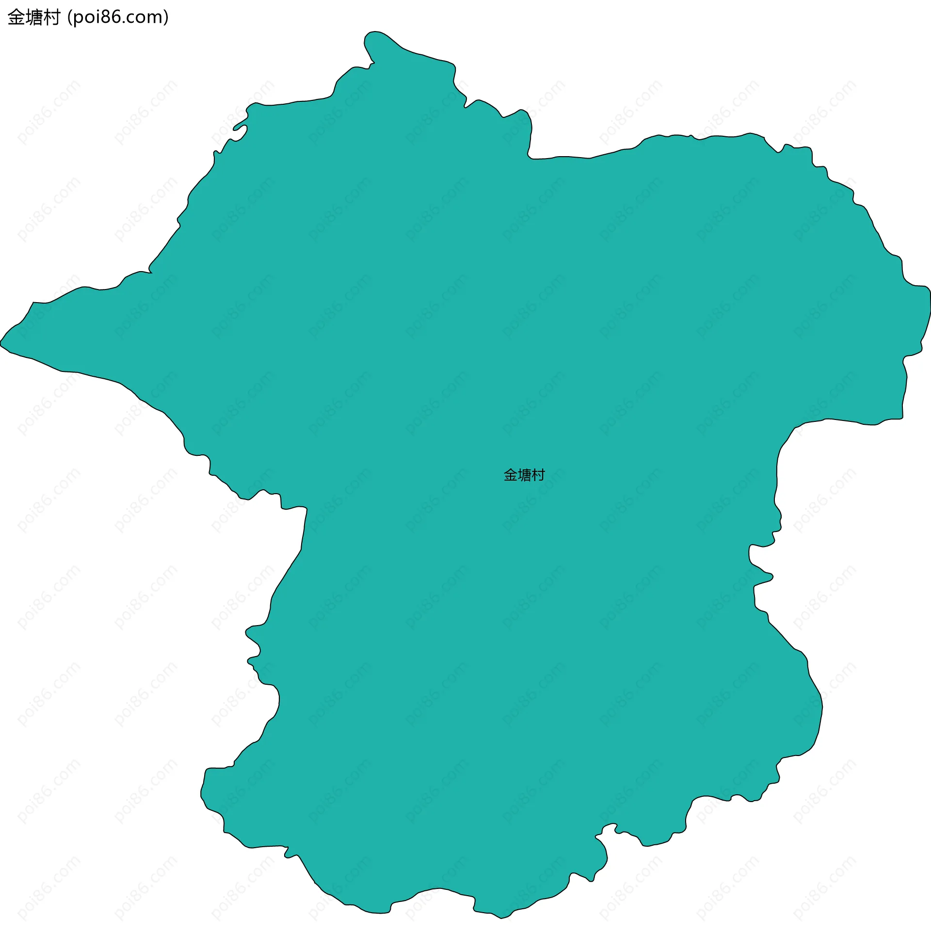金塘村边界地图