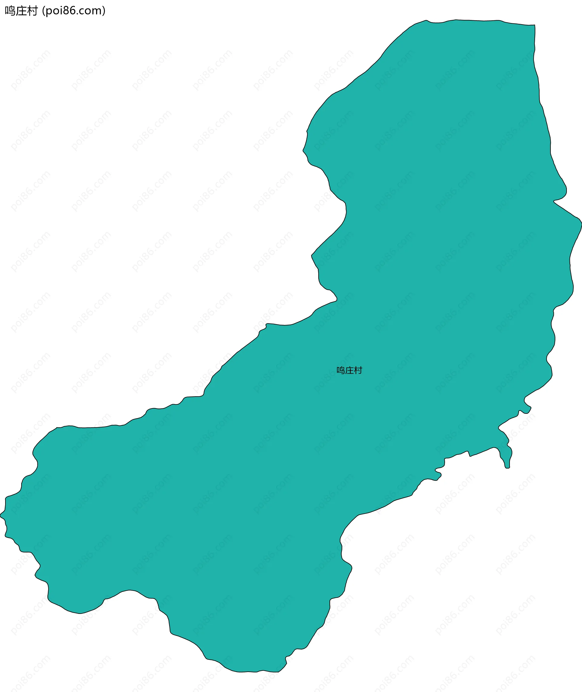 鸣庄村边界地图