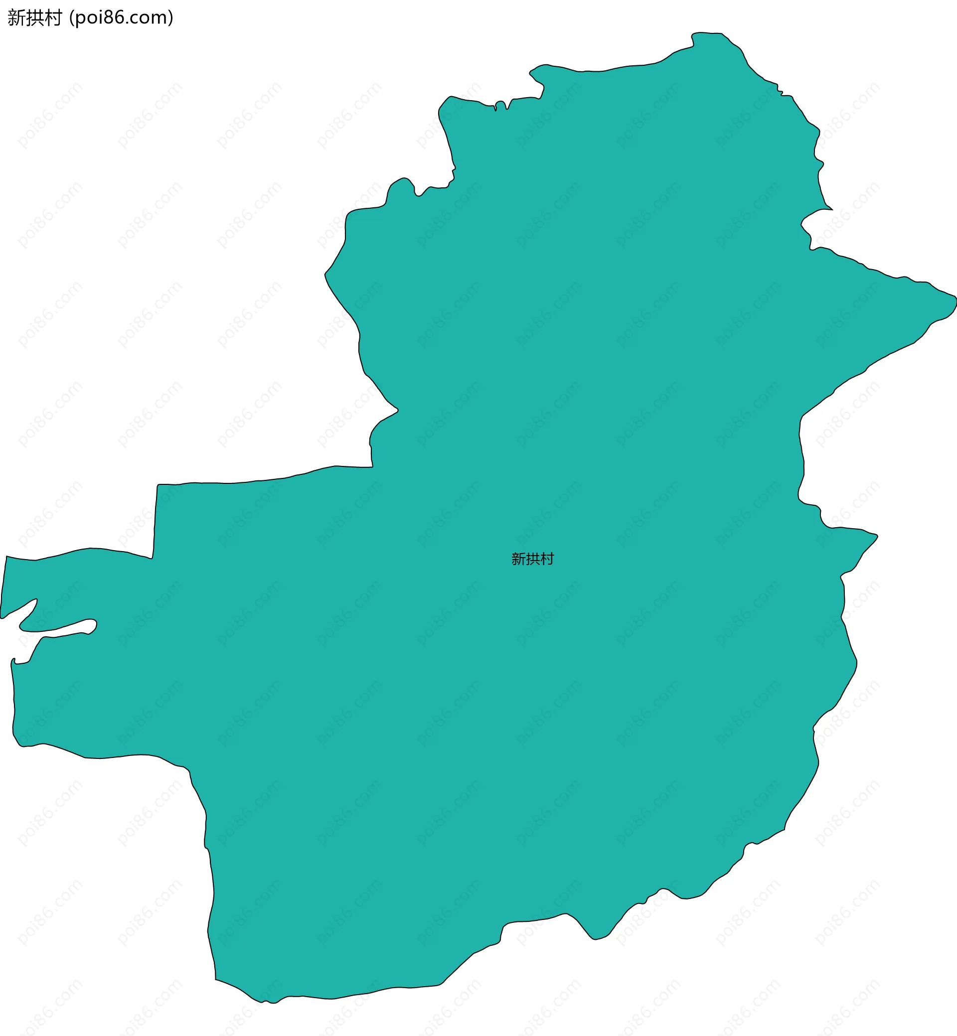 新拱村边界地图