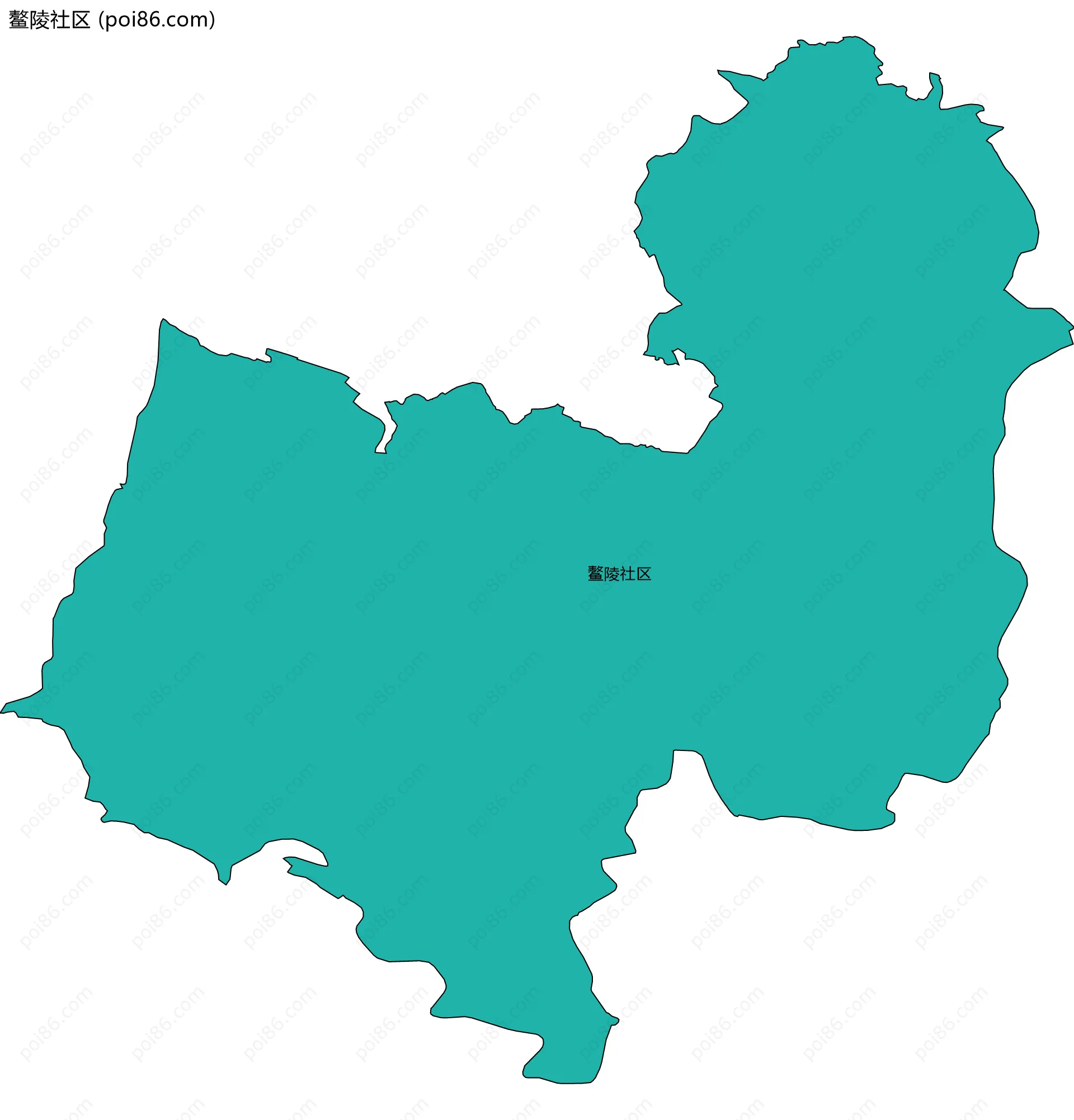 鳌陵社区边界地图