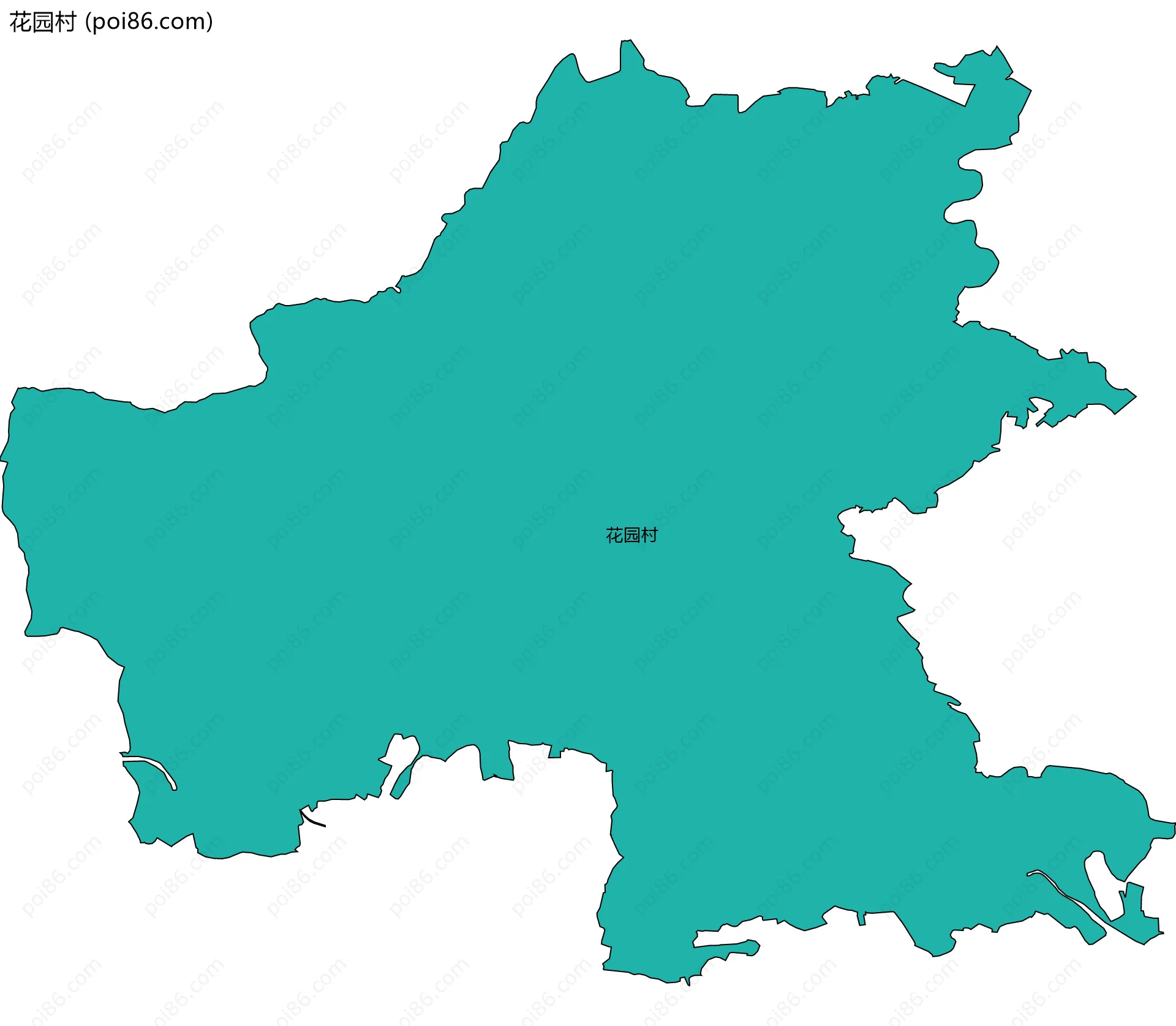 花园村边界地图