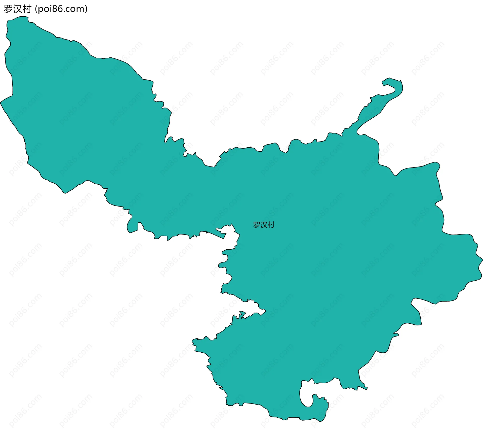 罗汉村边界地图