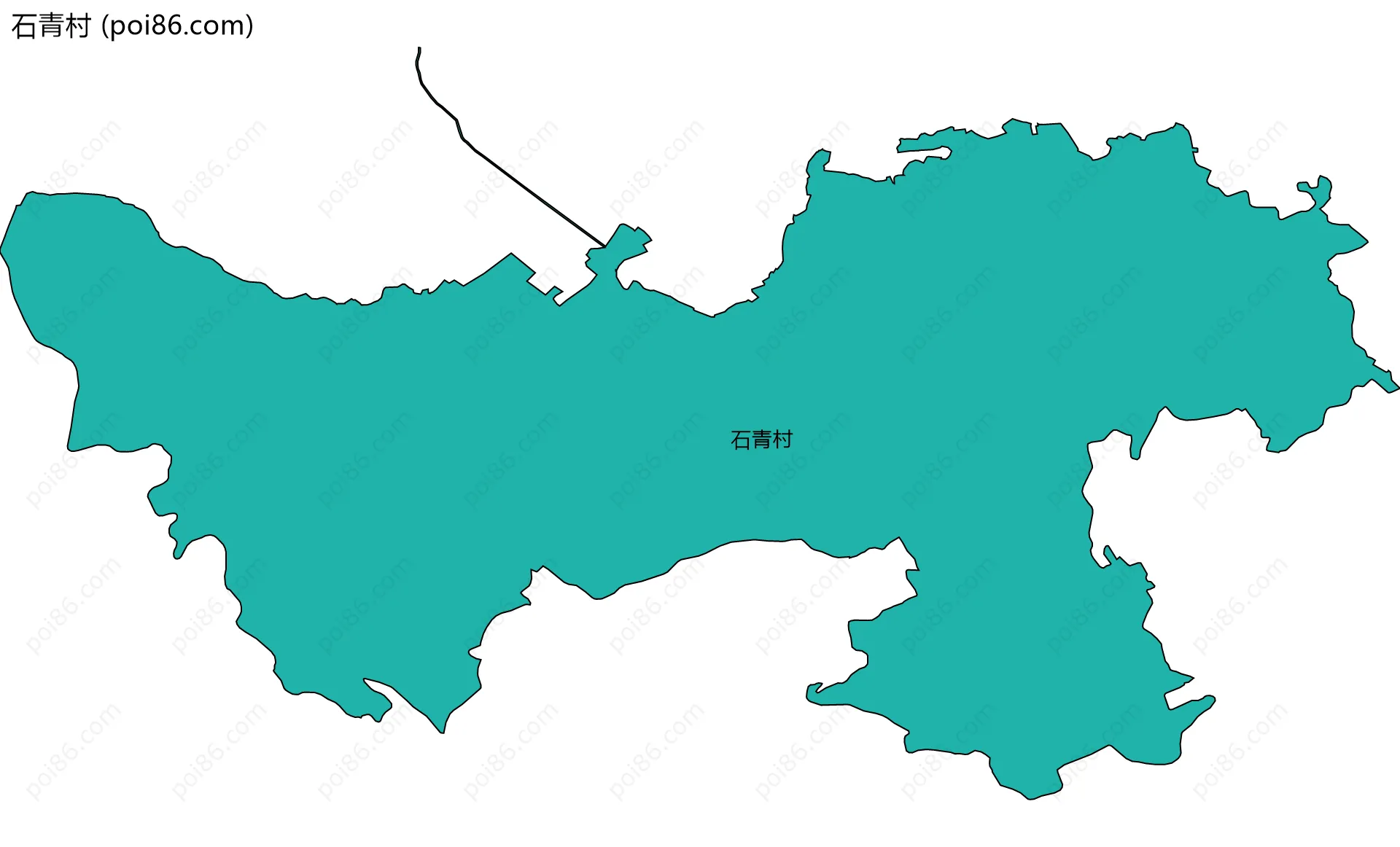 石青村边界地图