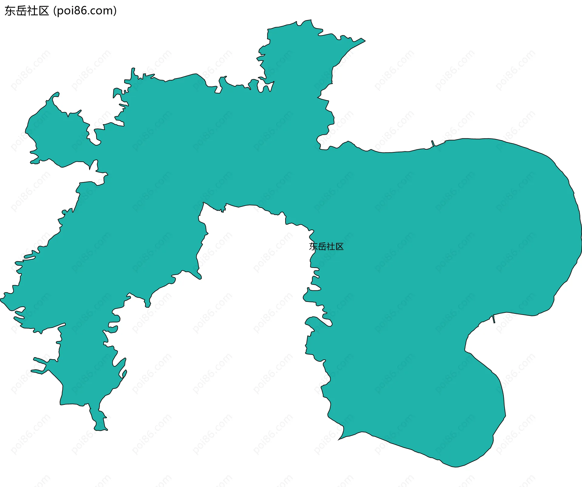 东岳社区边界地图
