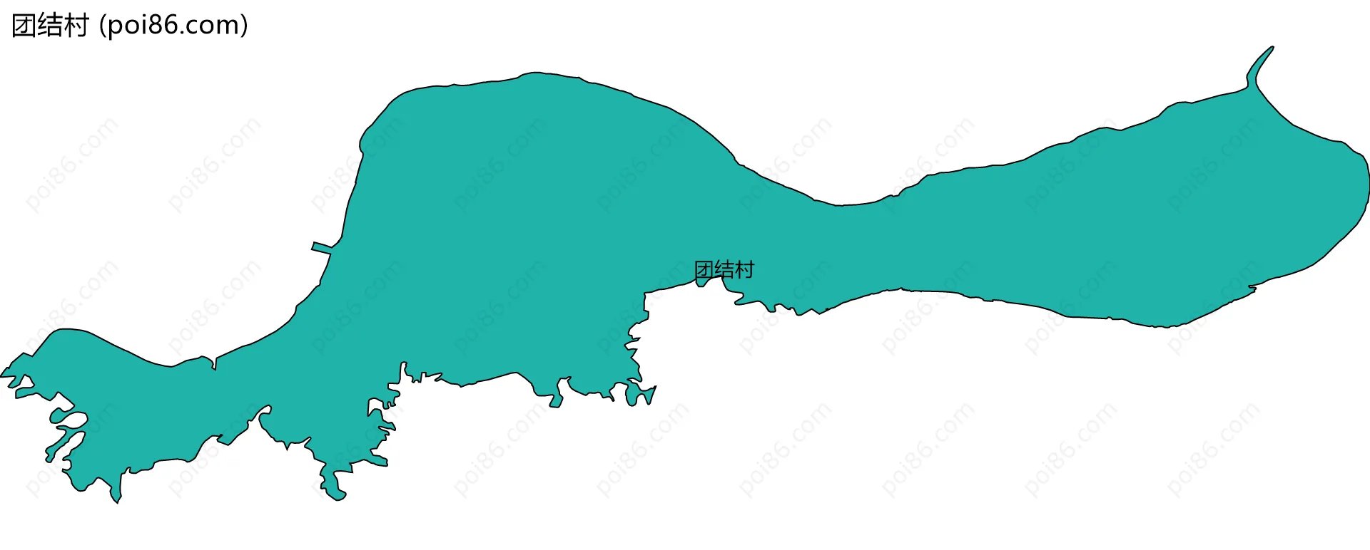 团结村边界地图