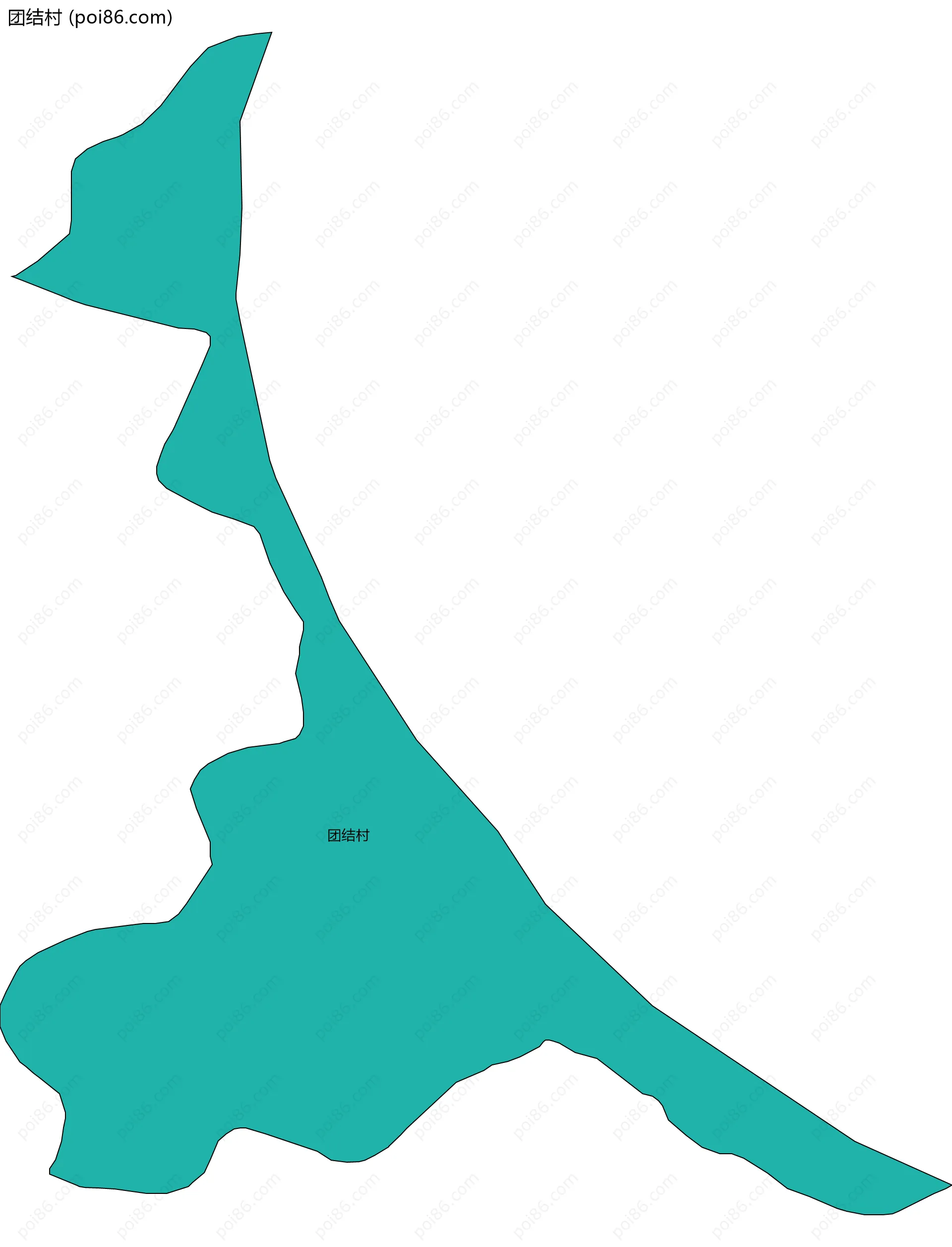 团结村边界地图