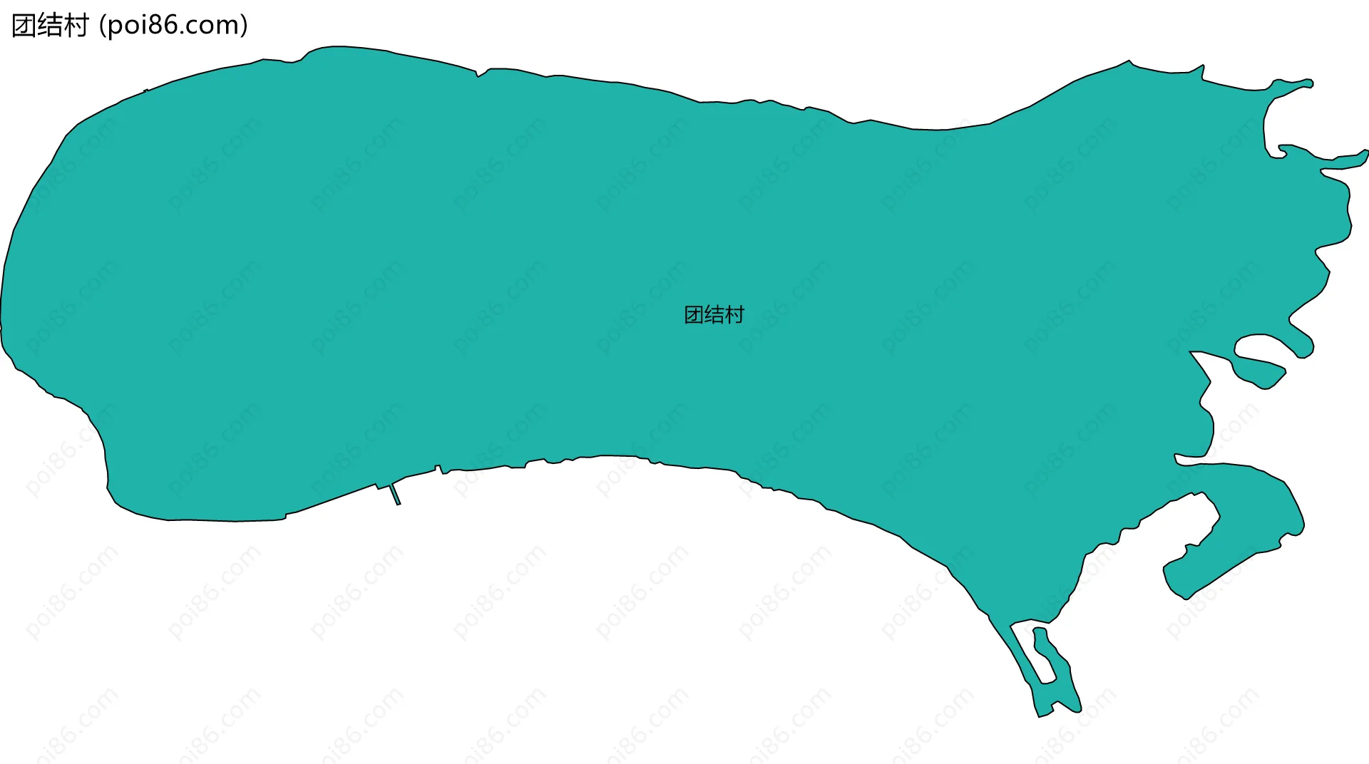 团结村边界地图