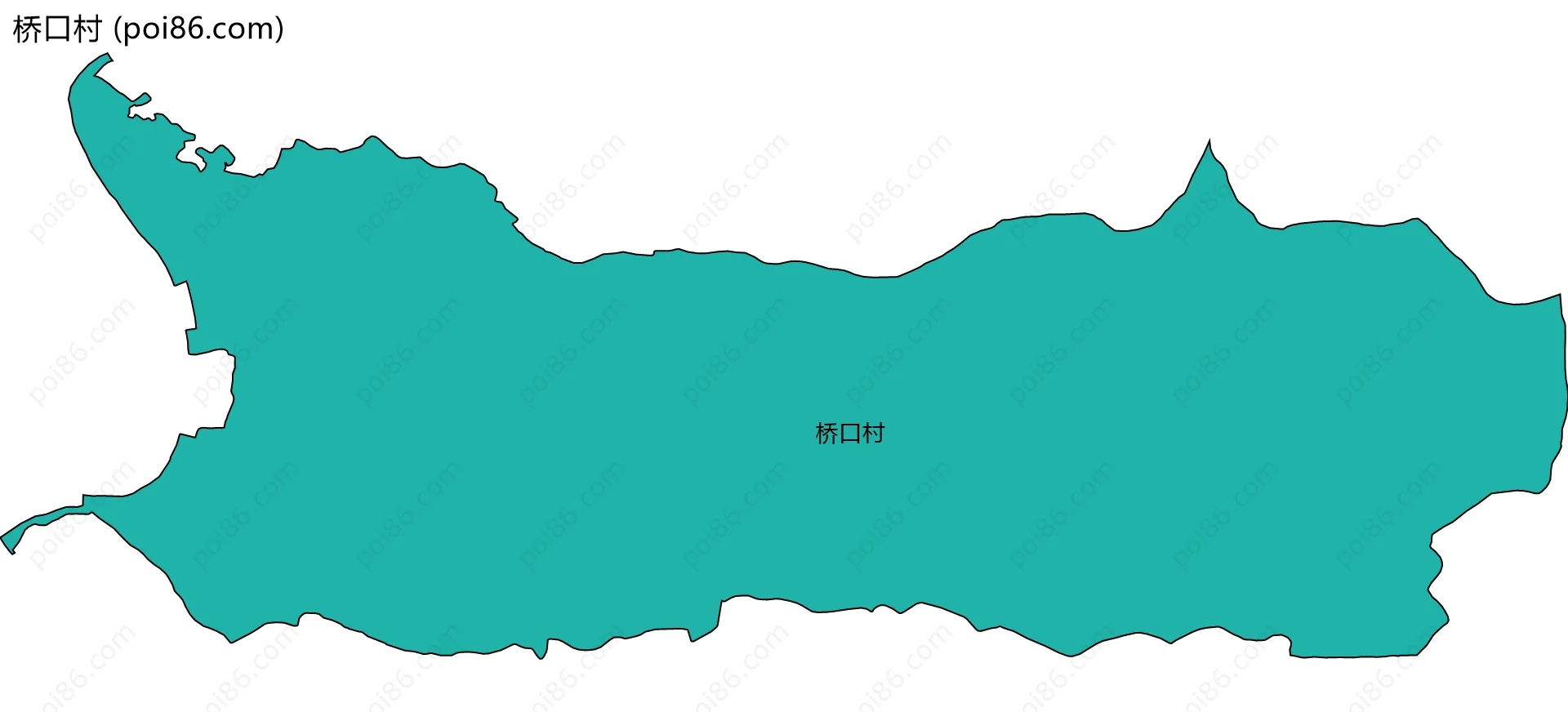 桥口村边界地图