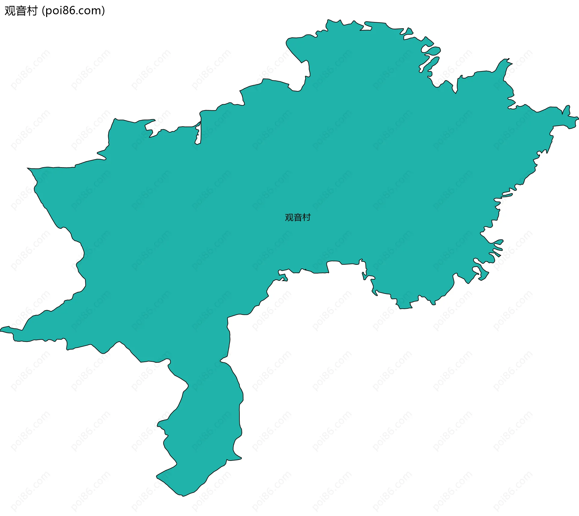 观音村边界地图