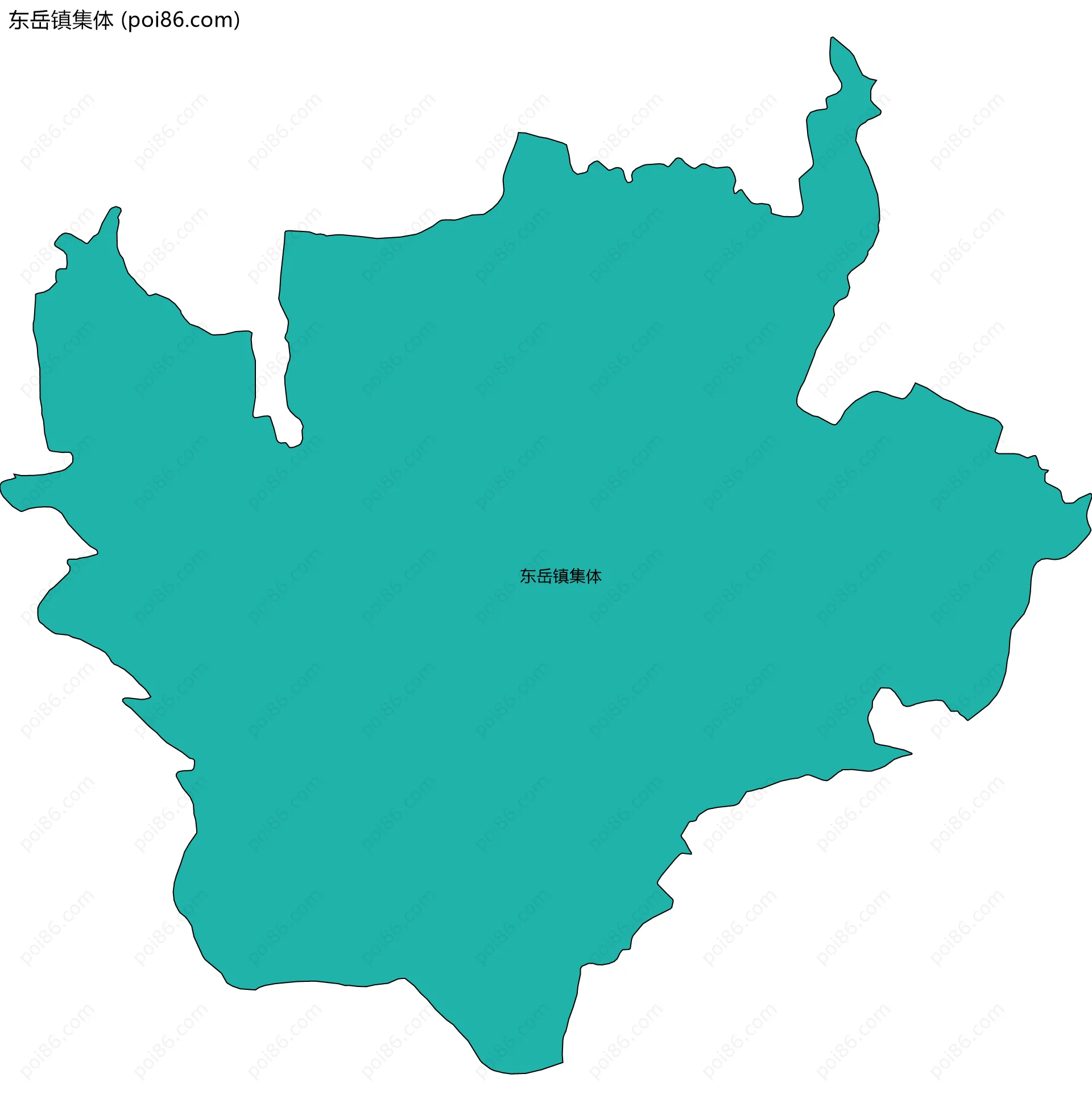 东岳镇集体边界地图